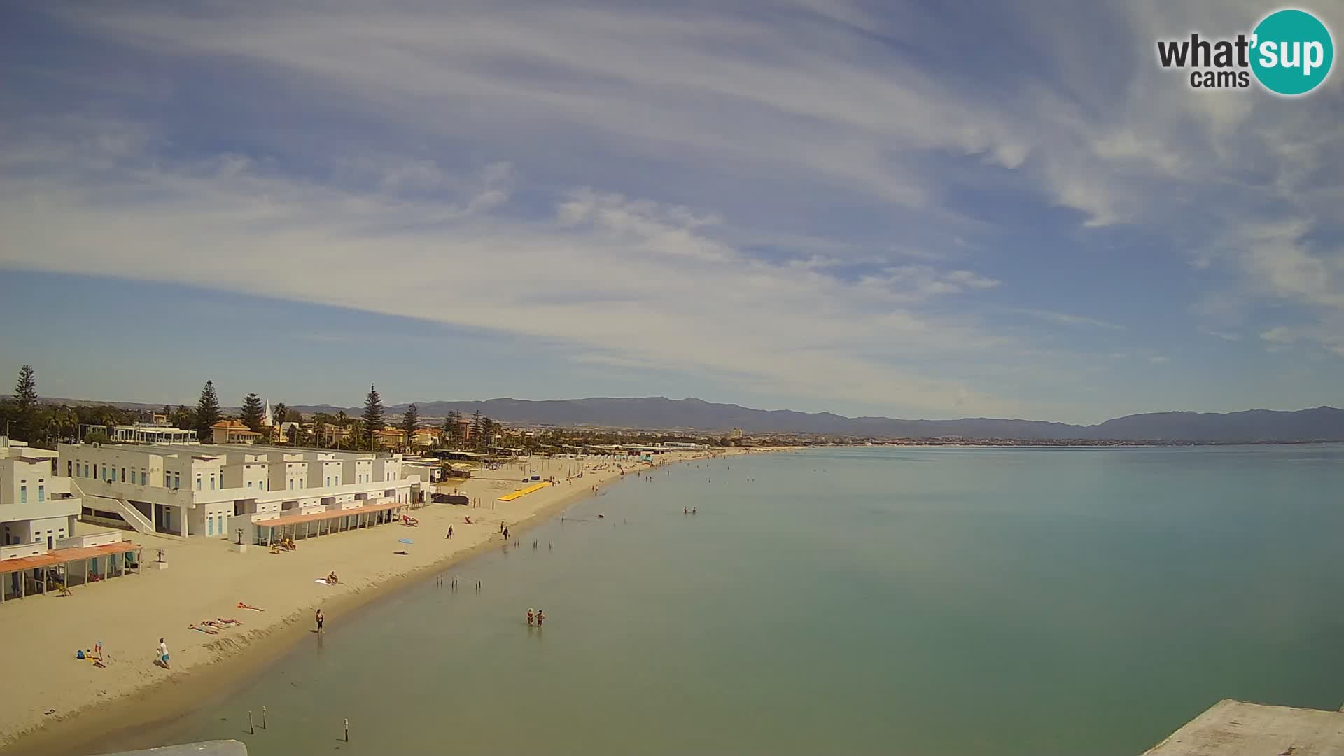 Web kamera uživo Cagliarski zaljev – plaža Poetto – Sardinija