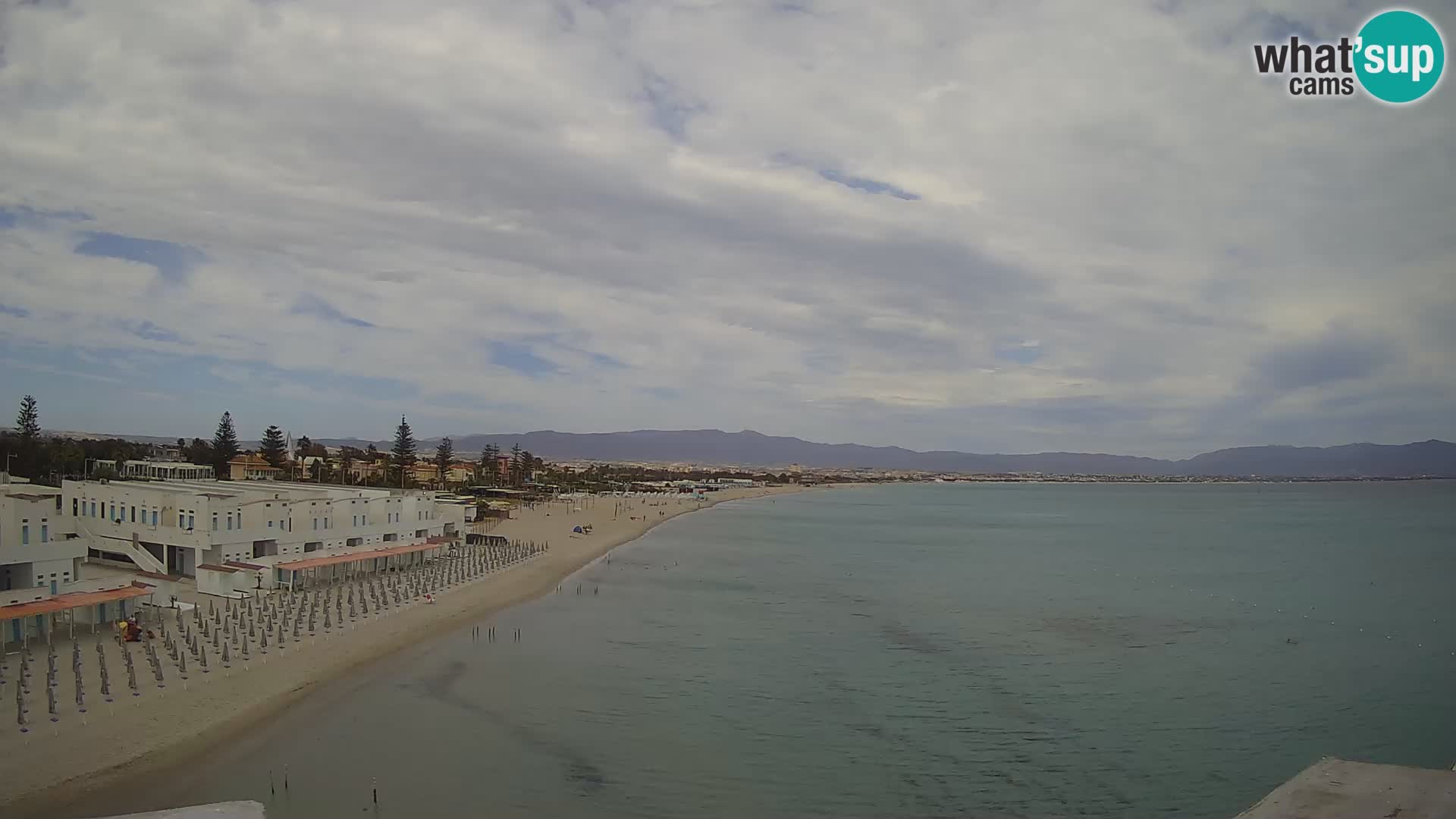 Webcam en direct Golfe de Cagliari – Plage du Poetto – Sardaigne