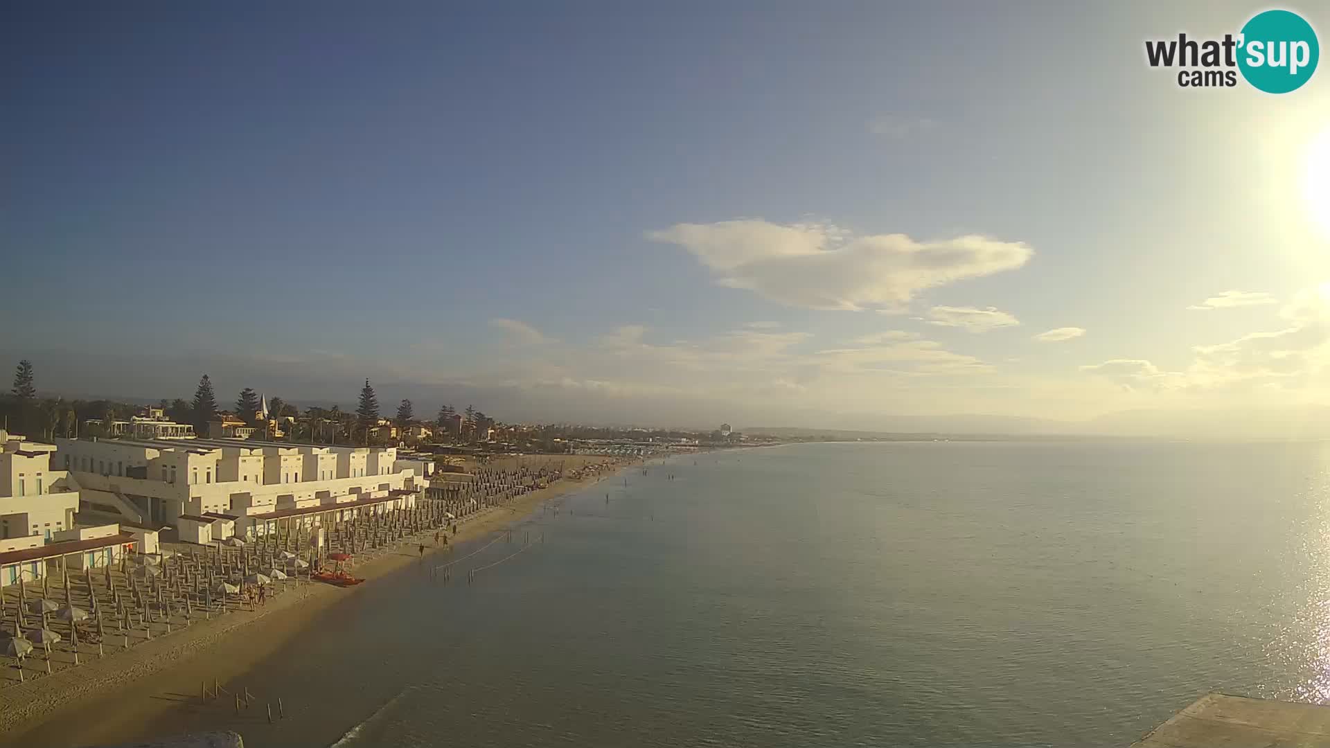 Camera en vivo Golfo de Cagliari – Playa del Poetto – Cerdeña