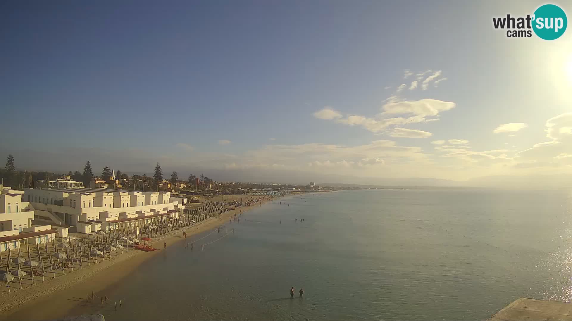 Camera en vivo Golfo de Cagliari – Playa del Poetto – Cerdeña