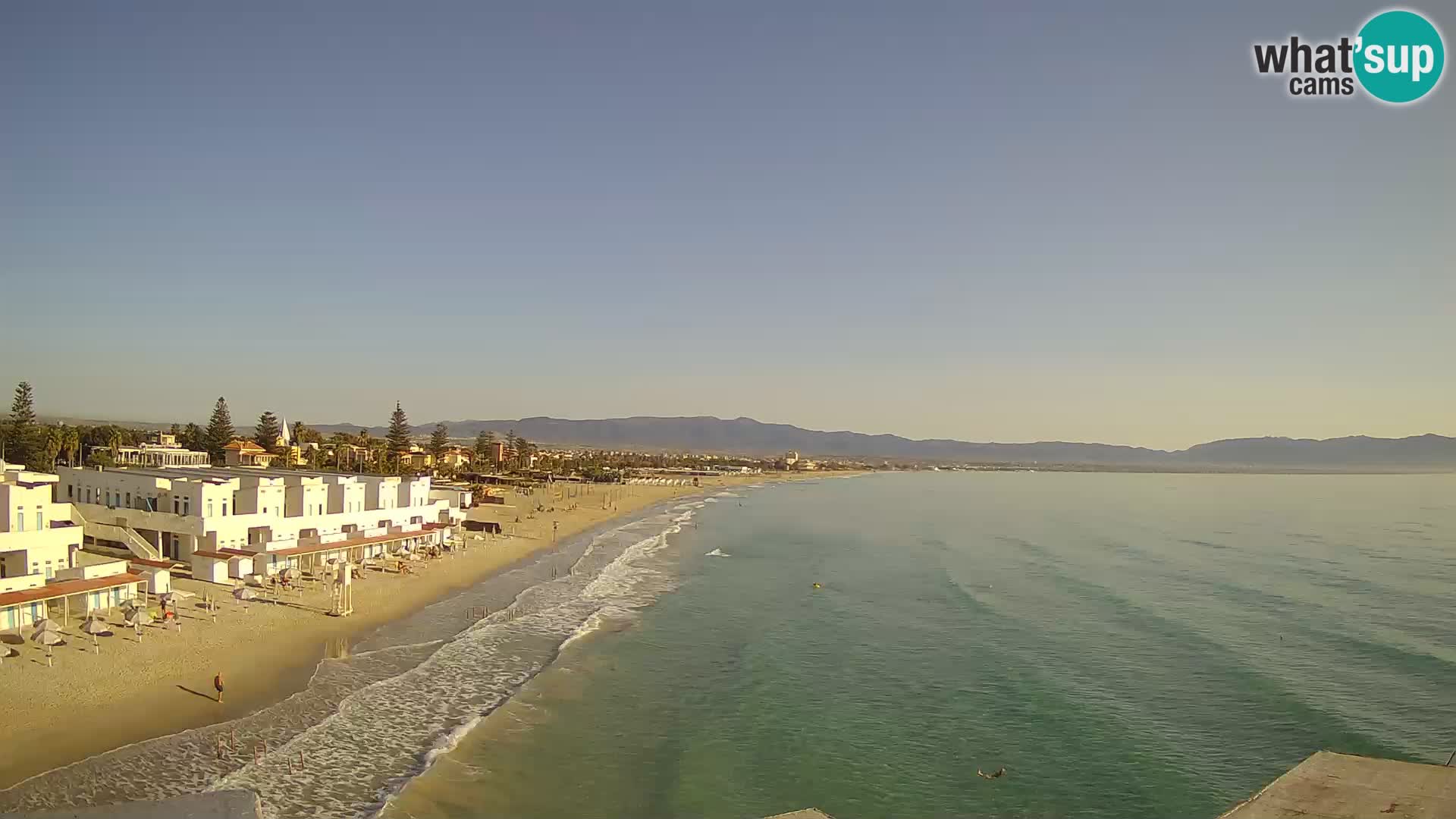 Web kamera uživo Cagliarski zaljev – plaža Poetto – Sardinija