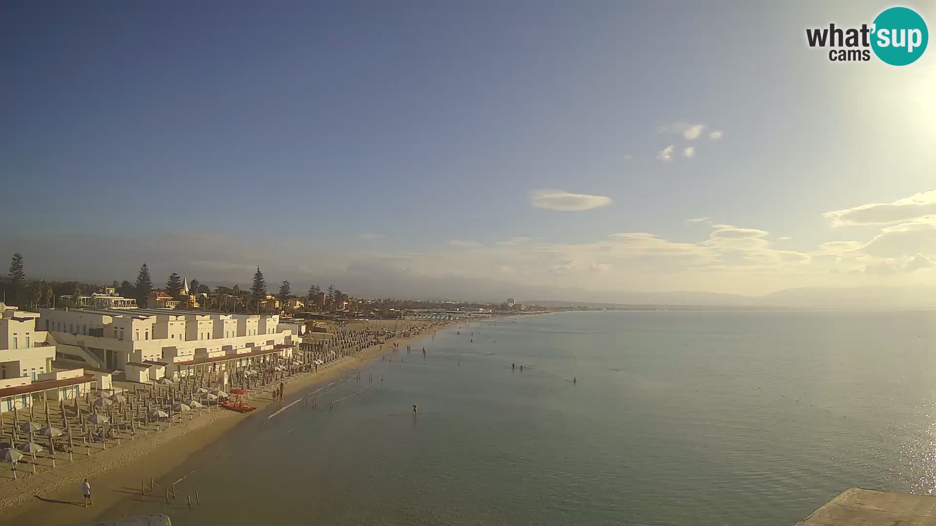 Camera en vivo Golfo de Cagliari – Playa del Poetto – Cerdeña