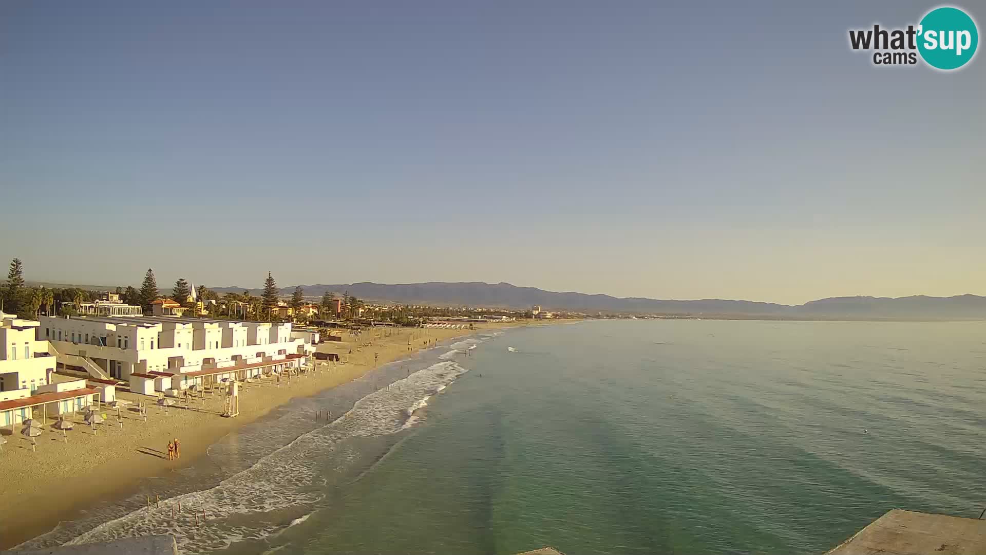 Web kamera uživo Cagliarski zaljev – plaža Poetto – Sardinija