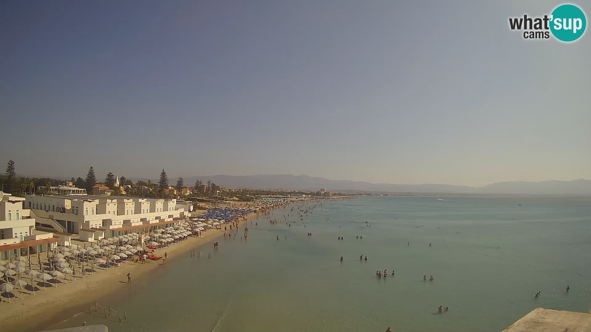 Webcam en direct Golfe de Cagliari – Plage du Poetto – Sardaigne