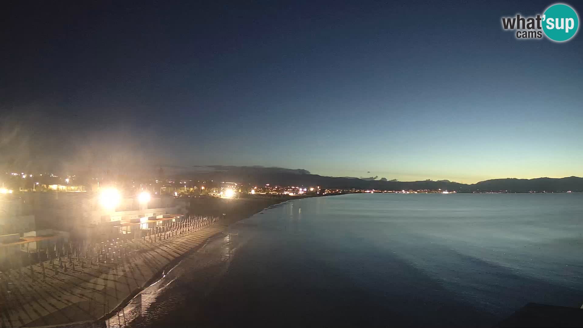 Webcam en direct Golfe de Cagliari – Plage du Poetto – Sardaigne