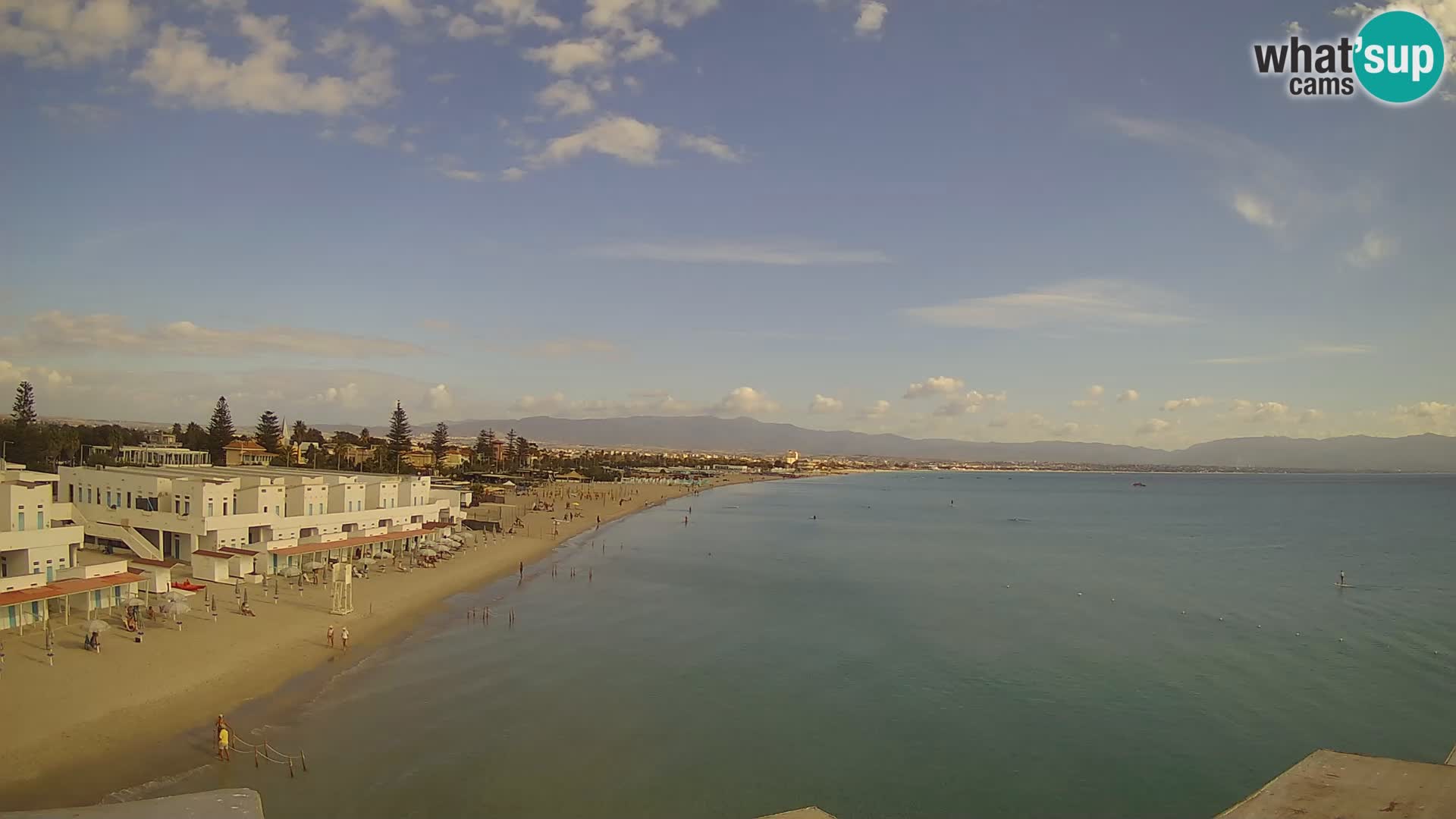 Camera en vivo Golfo de Cagliari – Playa del Poetto – Cerdeña