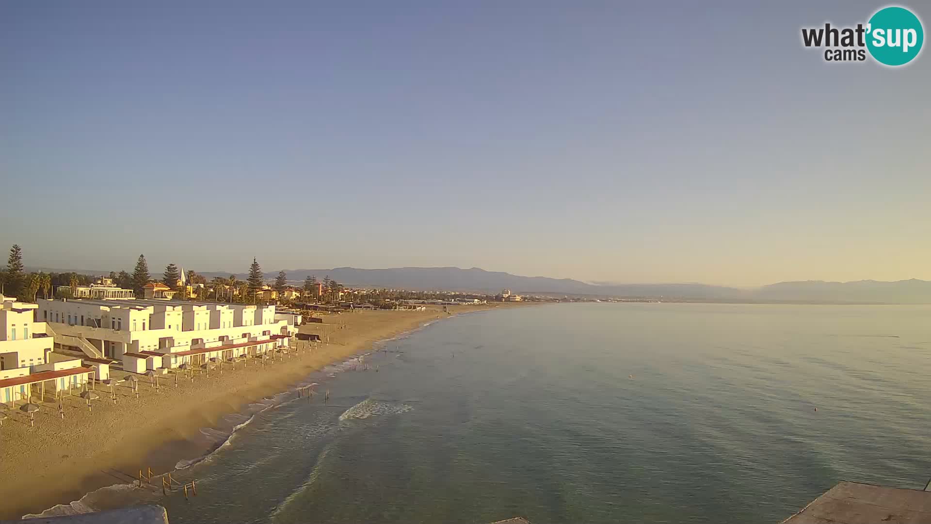 Camera en vivo Golfo de Cagliari – Playa del Poetto – Cerdeña