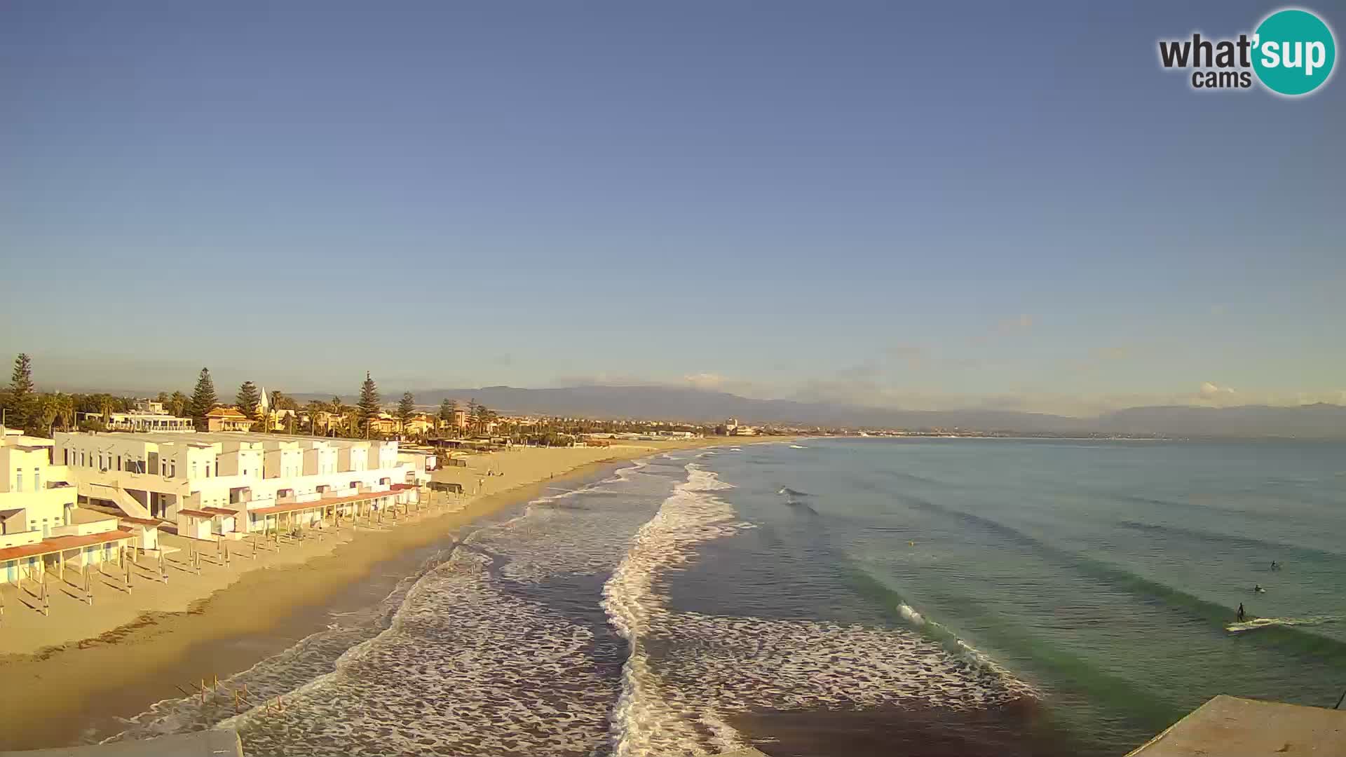 Camera en vivo Golfo de Cagliari – Playa del Poetto – Cerdeña