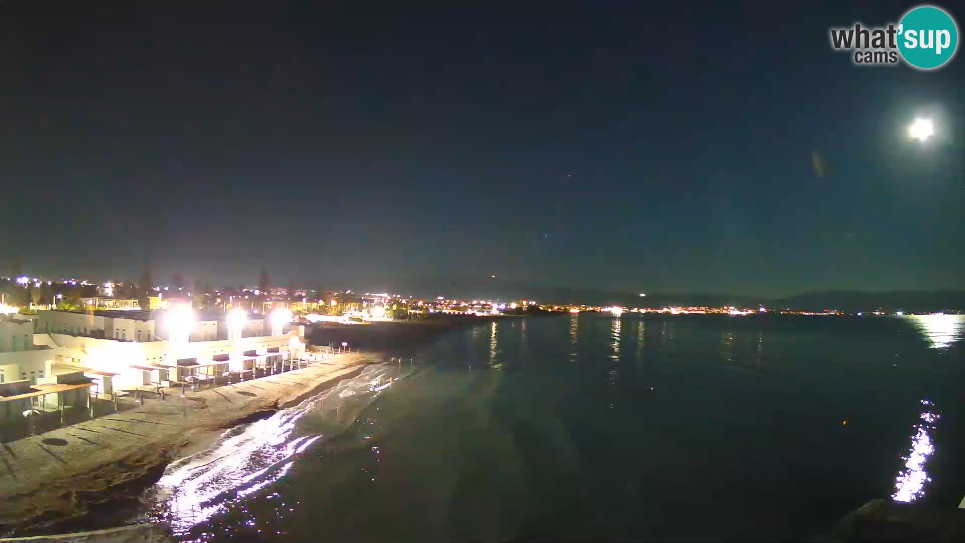 Camera en vivo Golfo de Cagliari – Playa del Poetto – Cerdeña