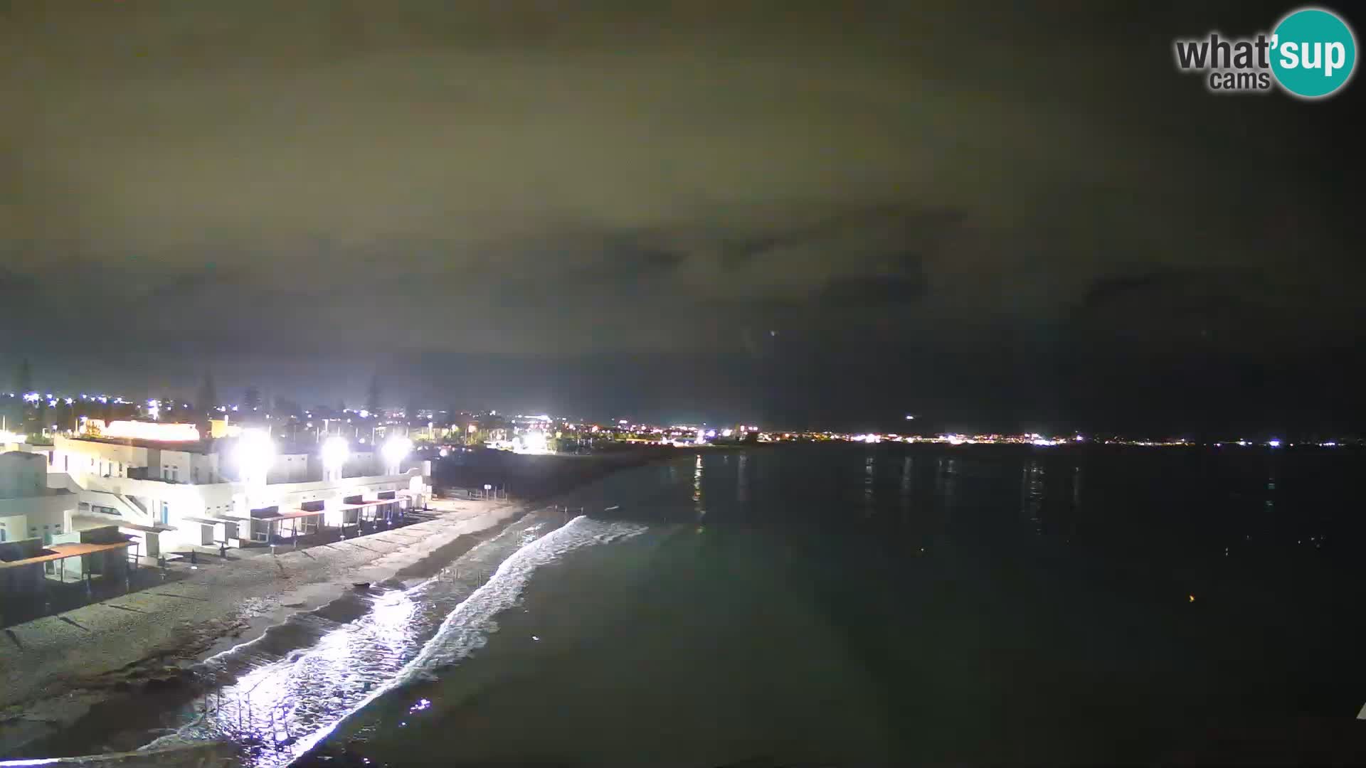 Camera en vivo Golfo de Cagliari – Playa del Poetto – Cerdeña