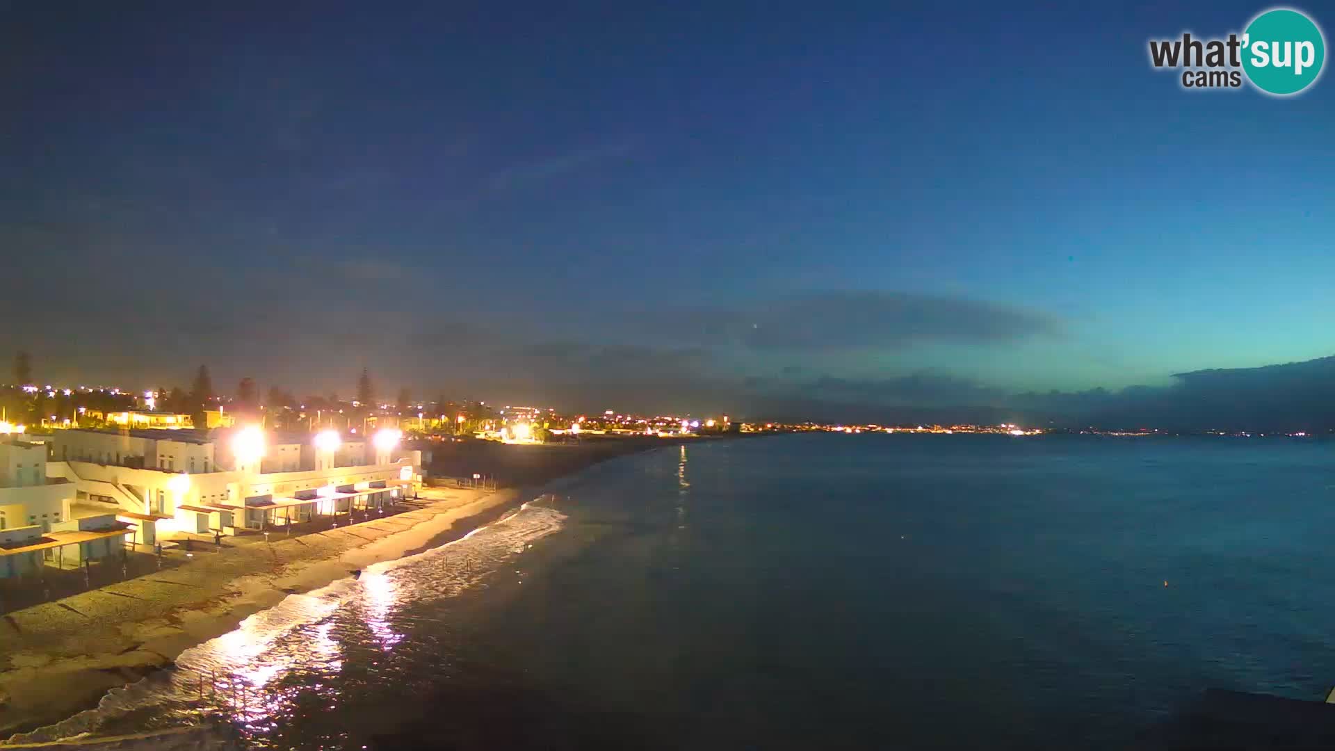 Camera en vivo Golfo de Cagliari – Playa del Poetto – Cerdeña