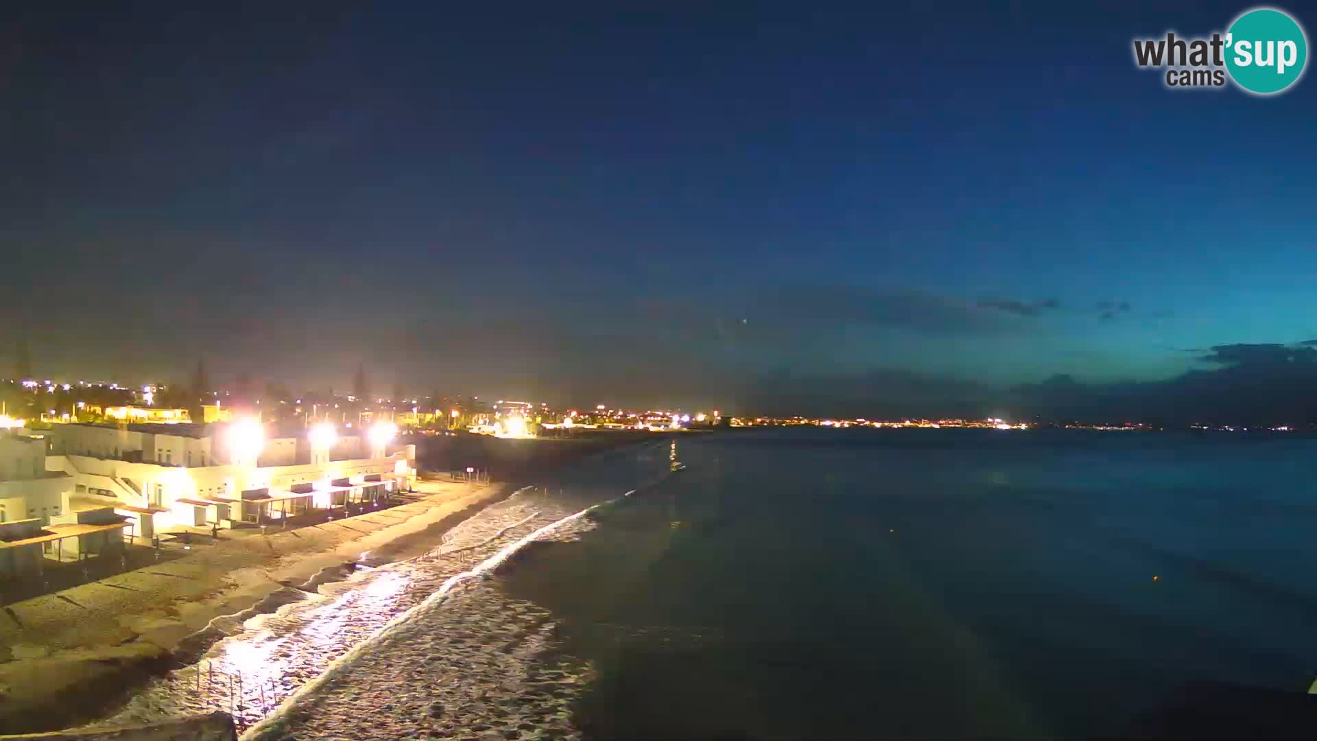 Camera en vivo Golfo de Cagliari – Playa del Poetto – Cerdeña