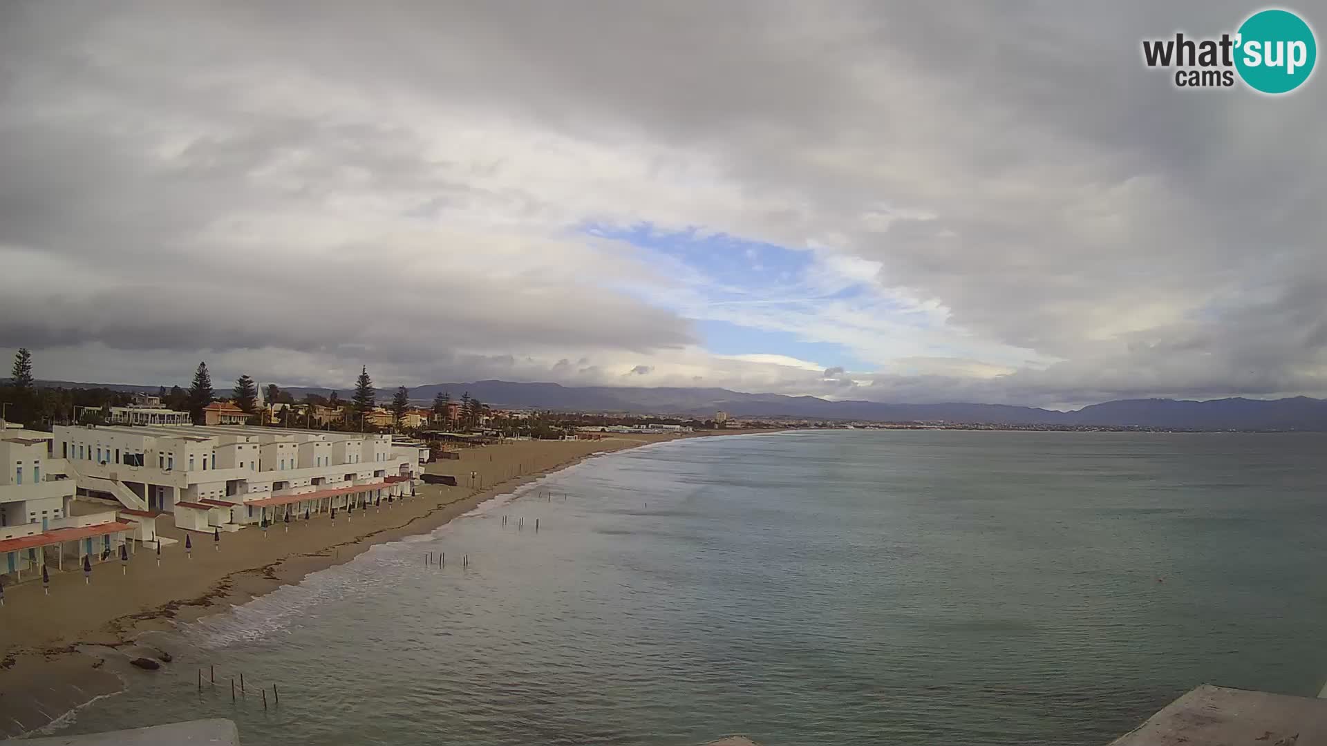 Camera en vivo Golfo de Cagliari – Playa del Poetto – Cerdeña