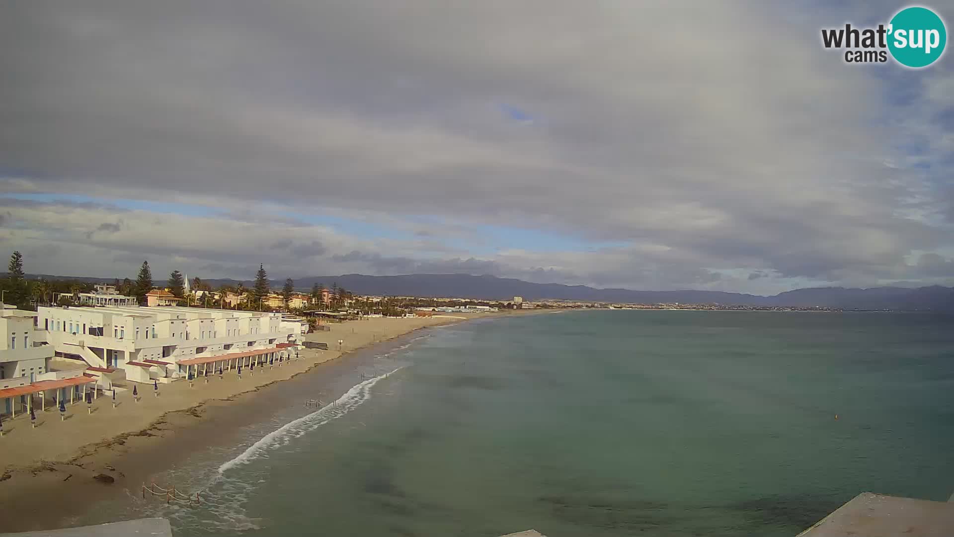 Camera en vivo Golfo de Cagliari – Playa del Poetto – Cerdeña