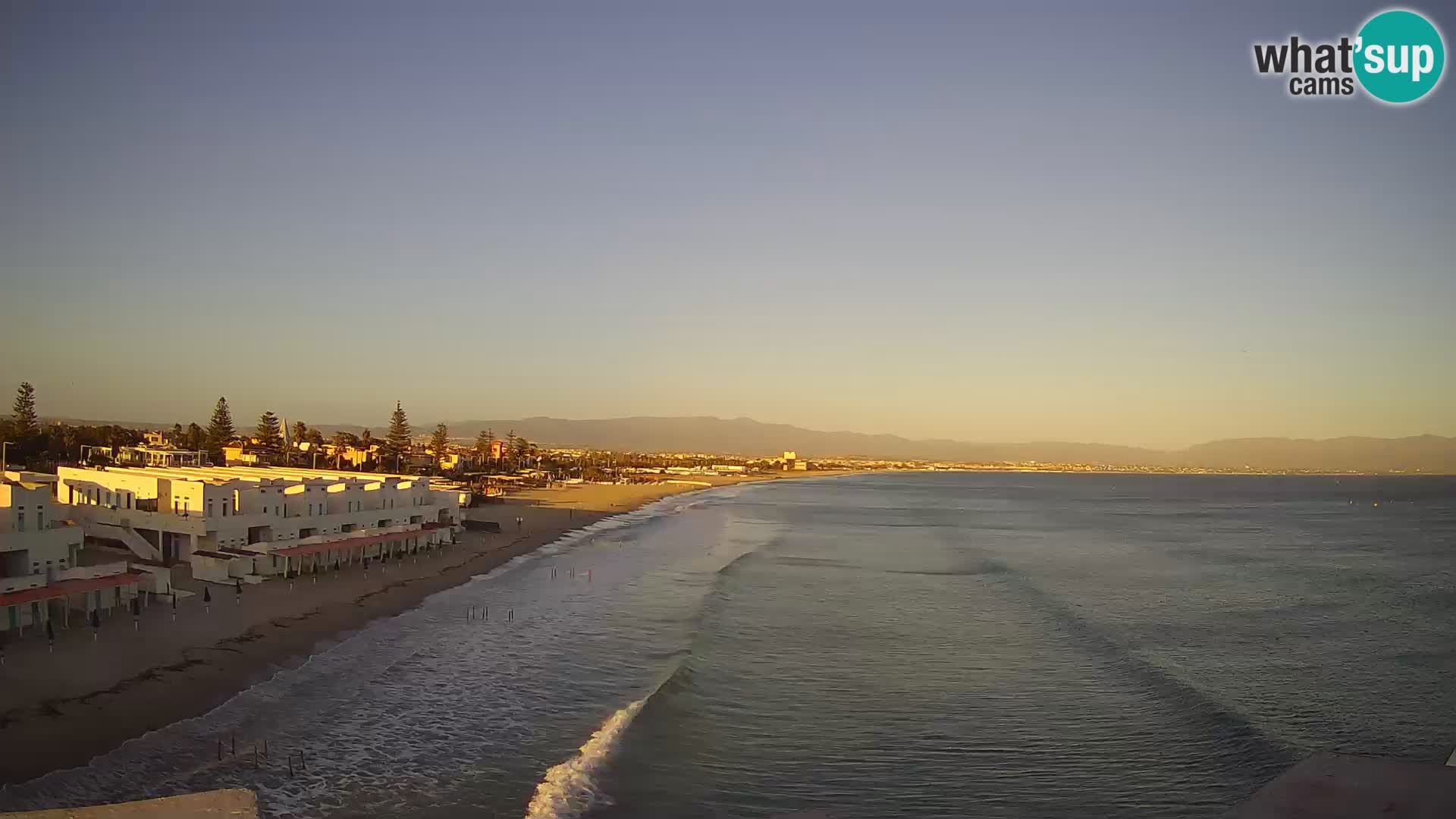 Camera en vivo Golfo de Cagliari – Playa del Poetto – Cerdeña