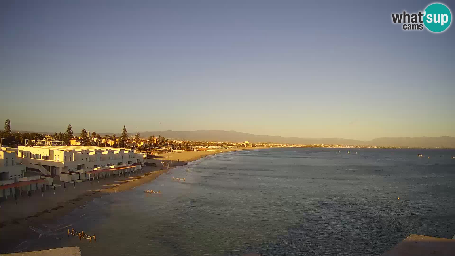 Camera en vivo Golfo de Cagliari – Playa del Poetto – Cerdeña