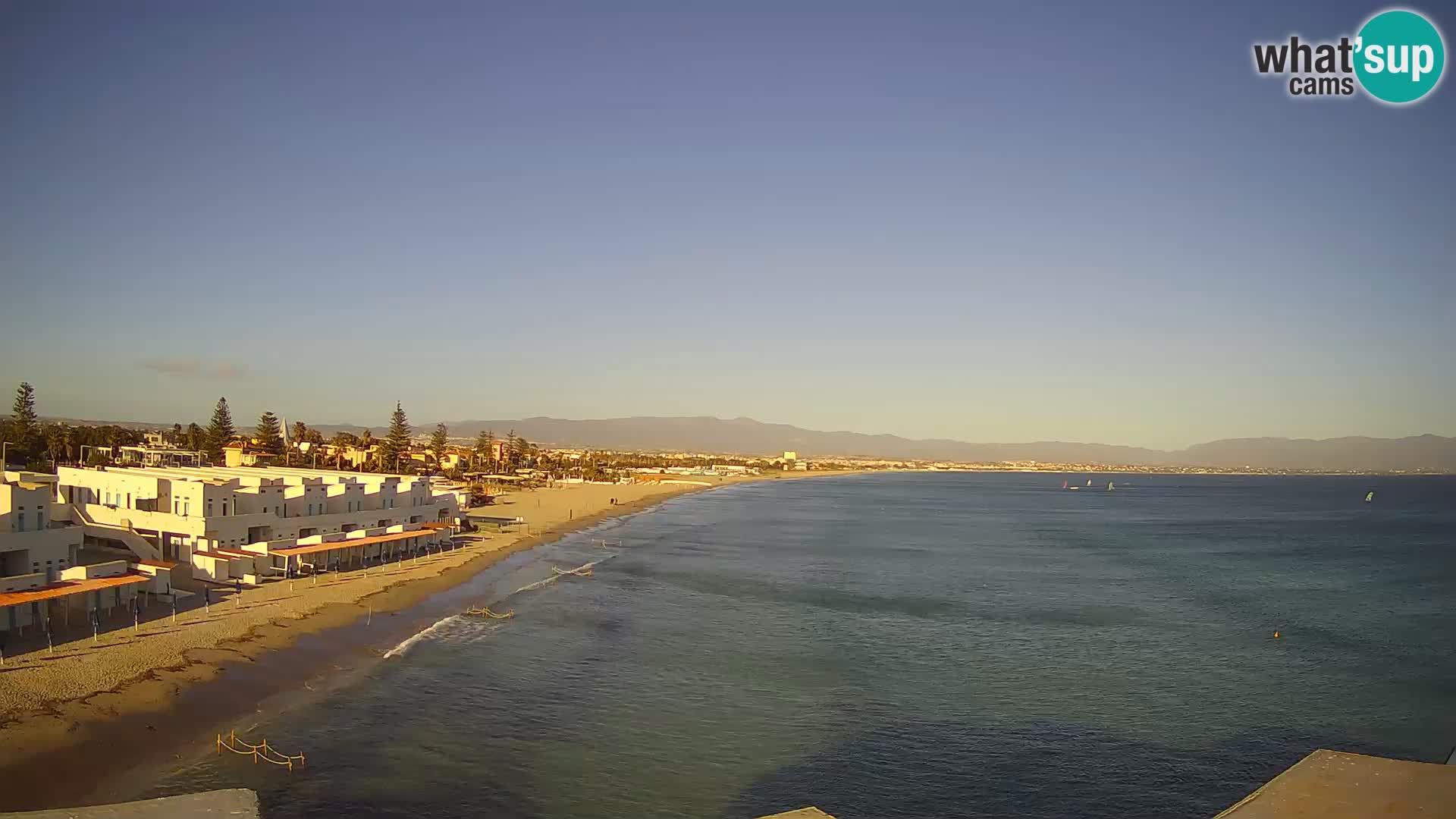 Camera en vivo Golfo de Cagliari – Playa del Poetto – Cerdeña