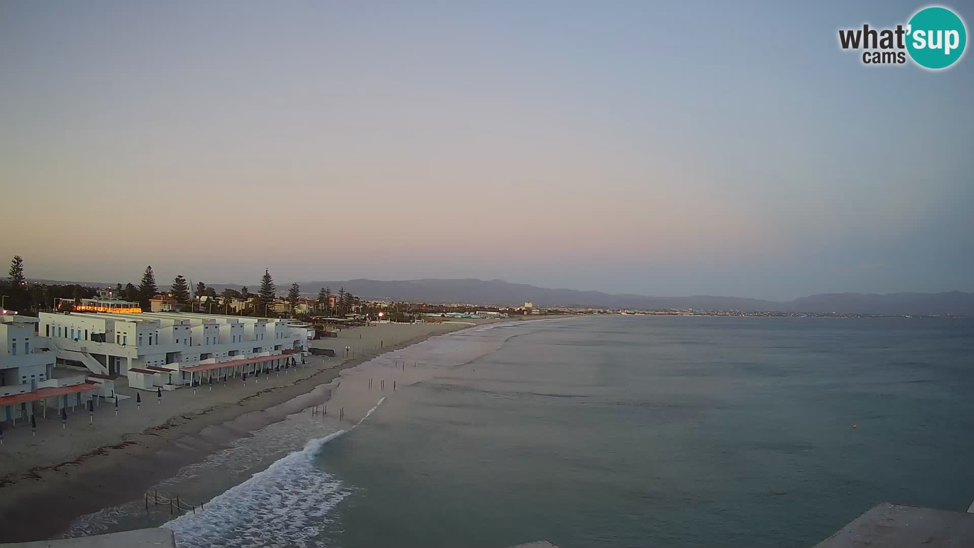 Camera en vivo Golfo de Cagliari – Playa del Poetto – Cerdeña