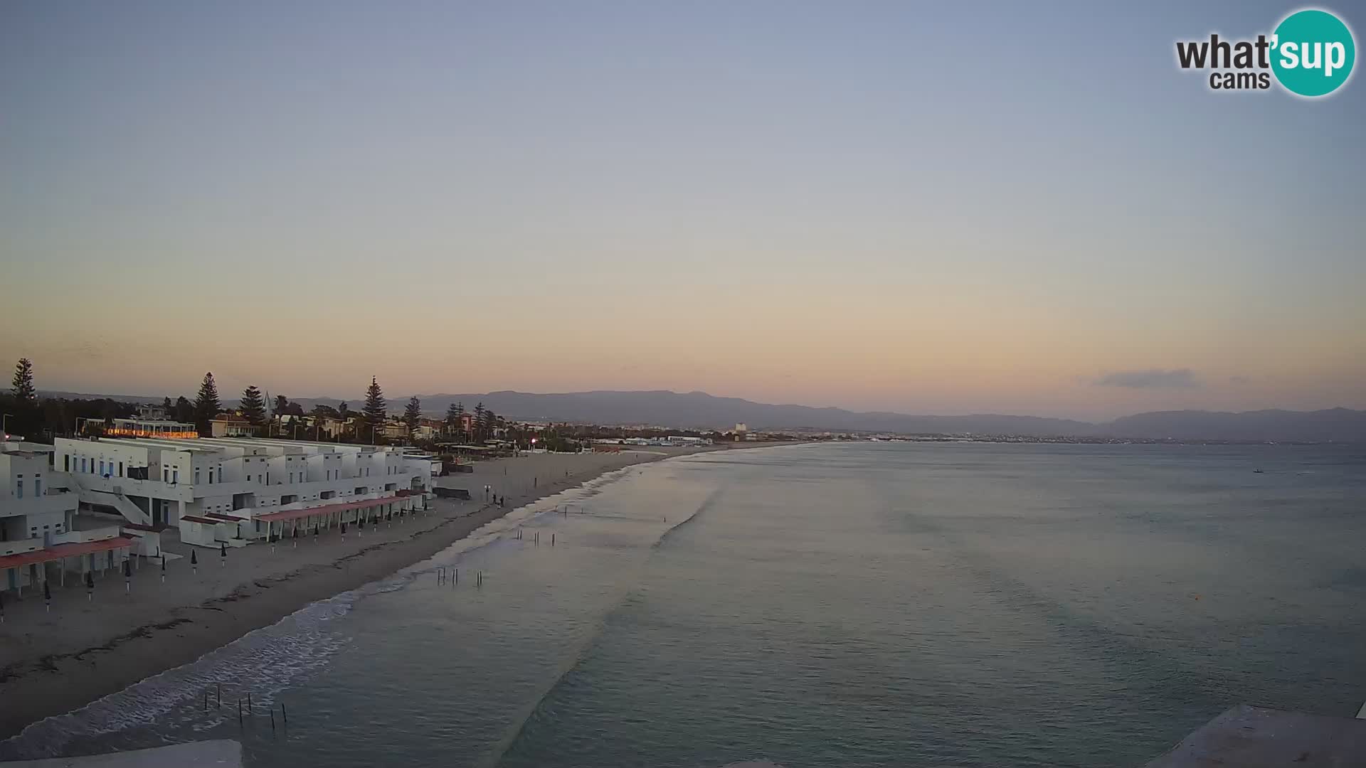 Camera en vivo Golfo de Cagliari – Playa del Poetto – Cerdeña