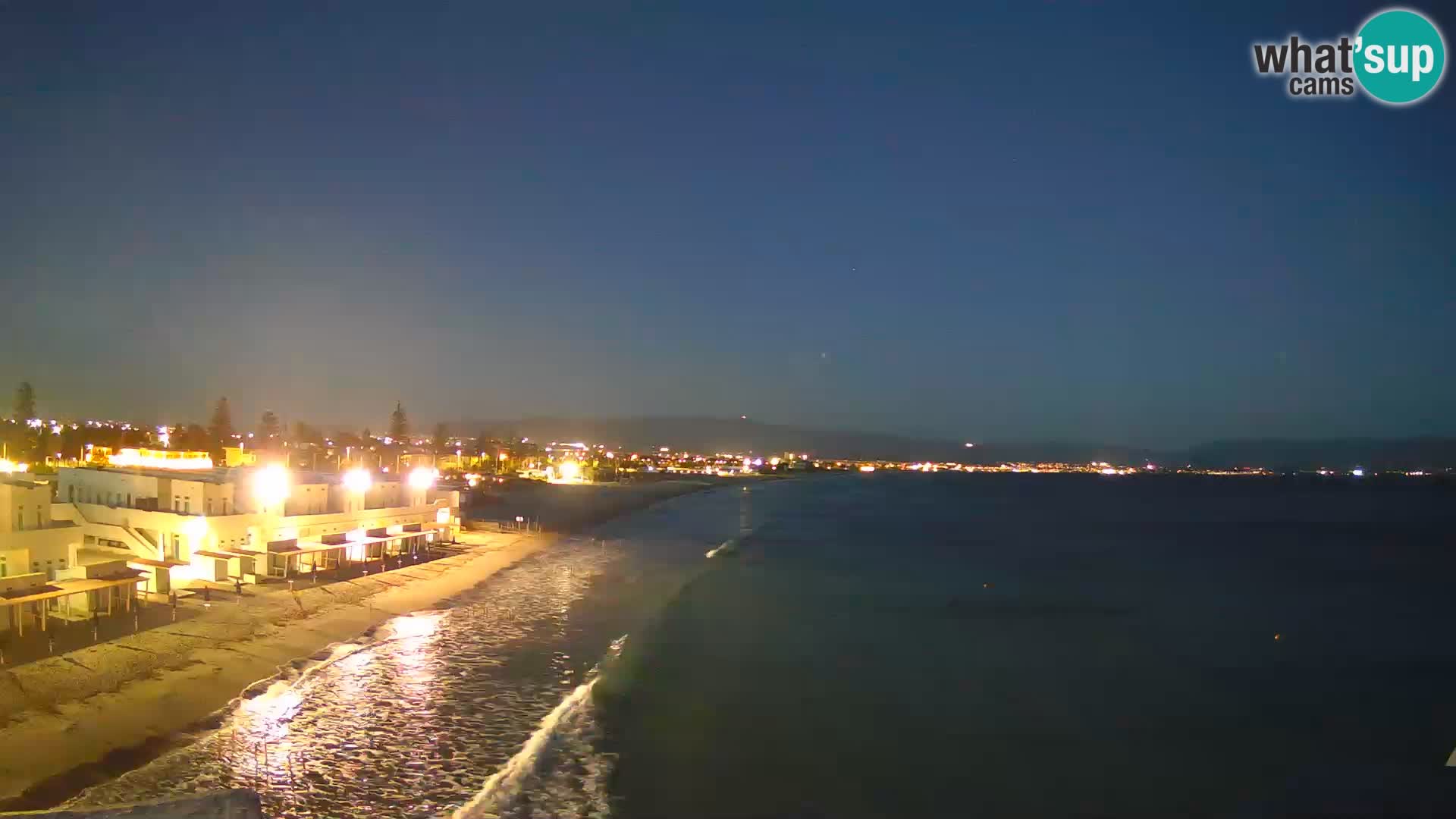 Camera en vivo Golfo de Cagliari – Playa del Poetto – Cerdeña