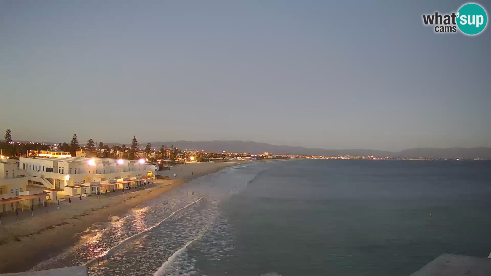 Camera en vivo Golfo de Cagliari – Playa del Poetto – Cerdeña