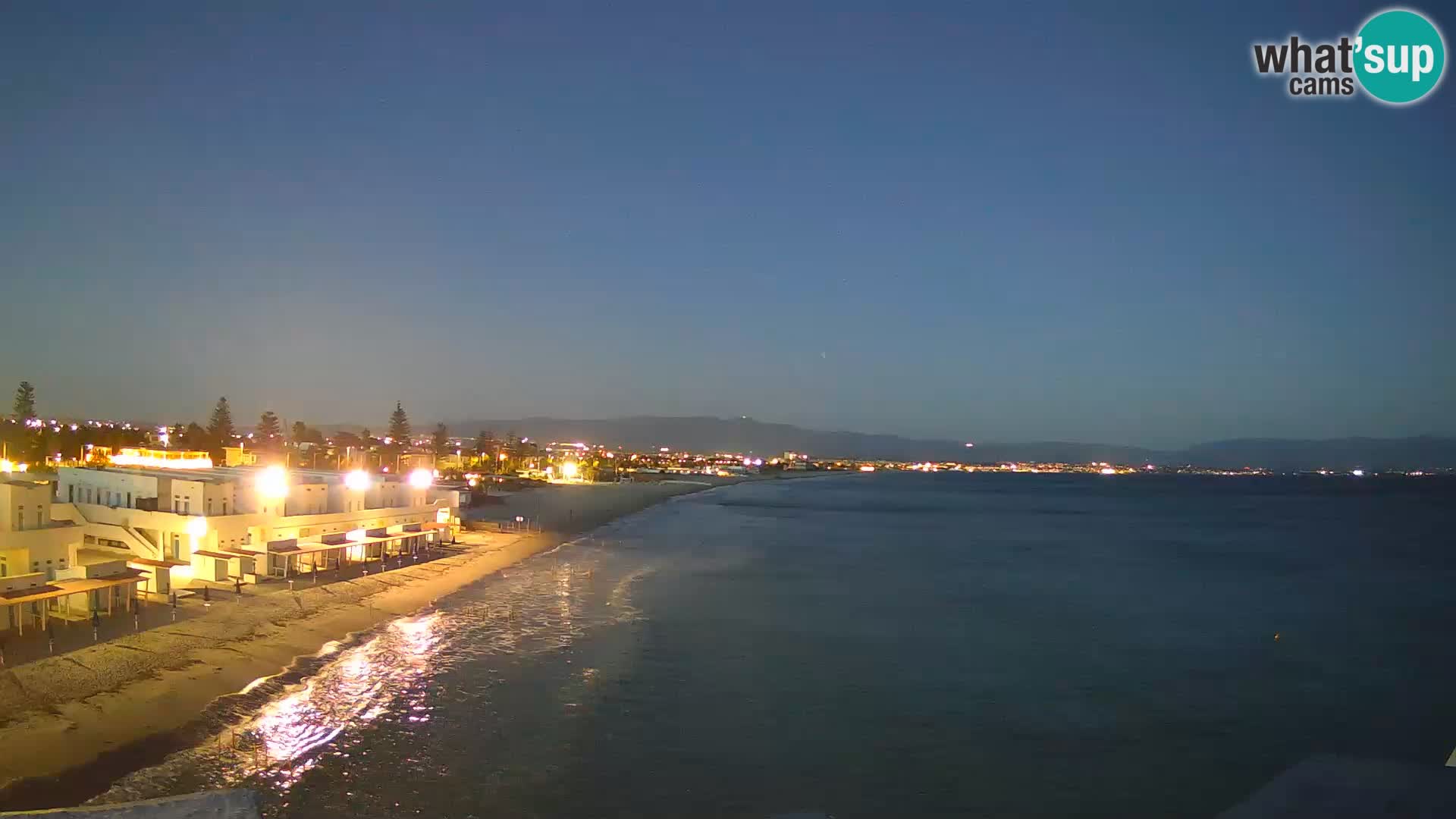 Web kamera uživo Cagliarski zaljev – plaža Poetto – Sardinija