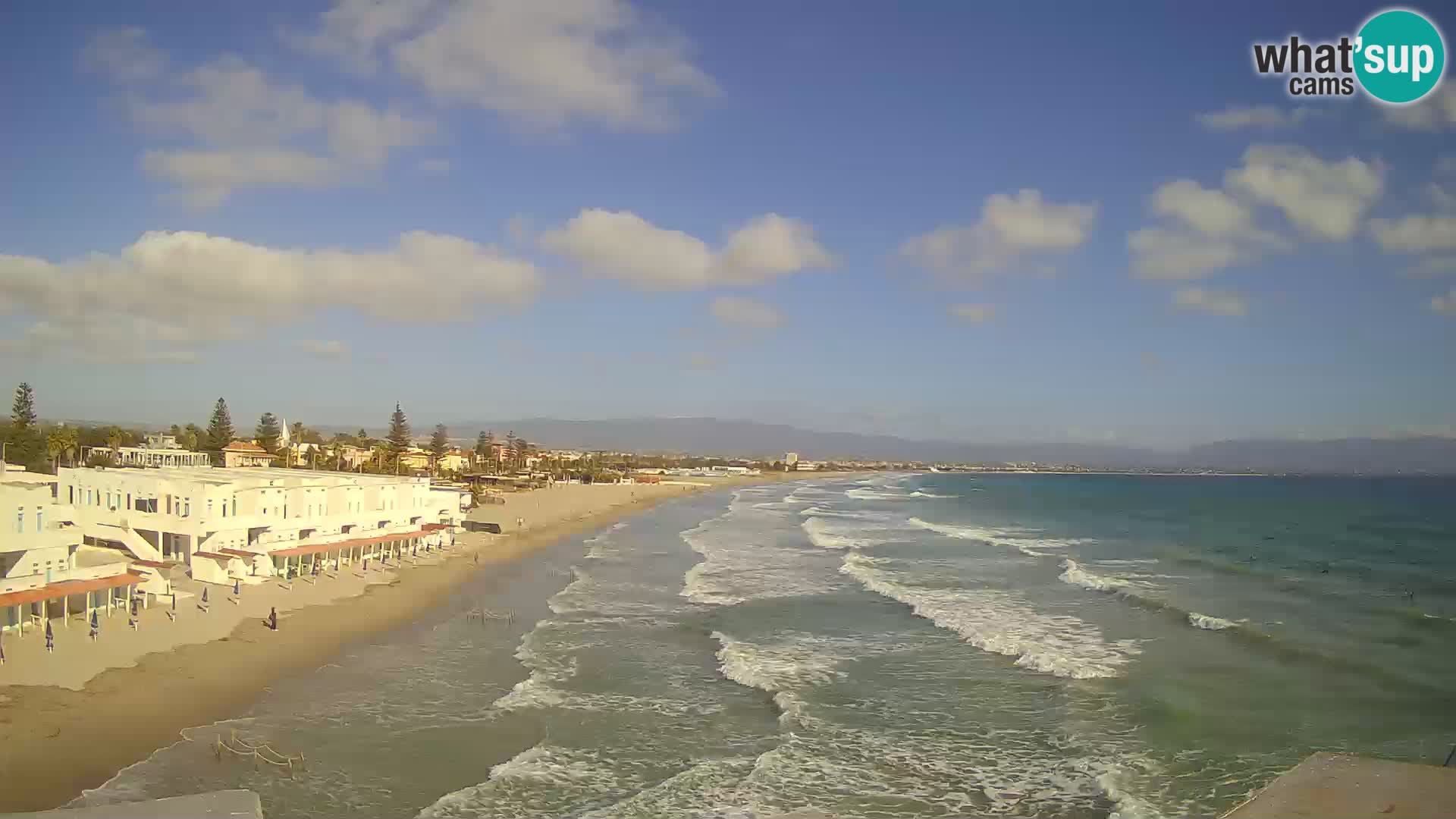 Camera en vivo Golfo de Cagliari – Playa del Poetto – Cerdeña