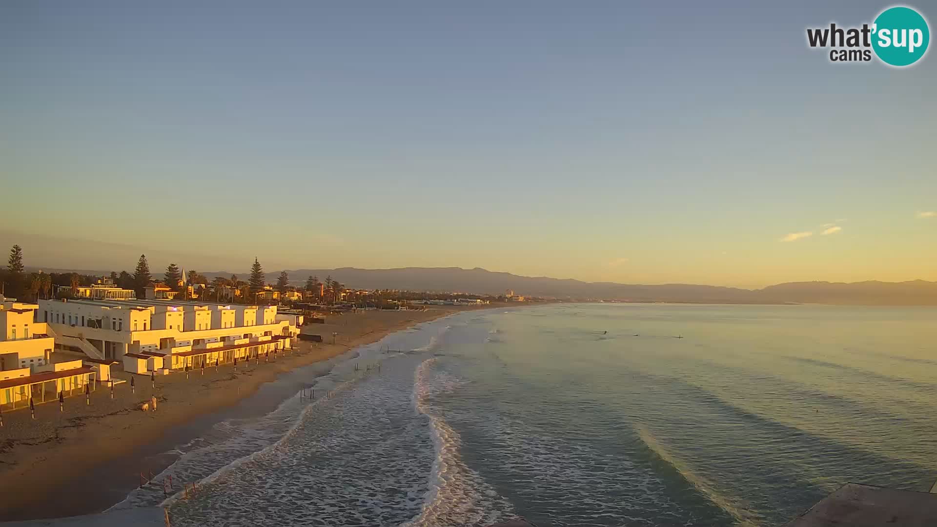 Camera en vivo Golfo de Cagliari – Playa del Poetto – Cerdeña