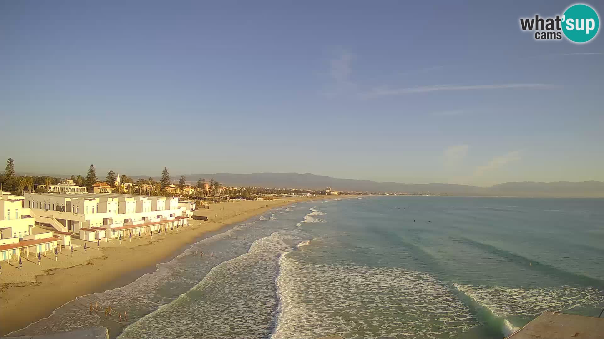 Camera en vivo Golfo de Cagliari – Playa del Poetto – Cerdeña