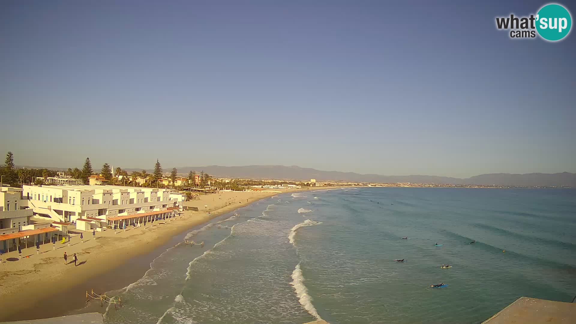 Camera en vivo Golfo de Cagliari – Playa del Poetto – Cerdeña