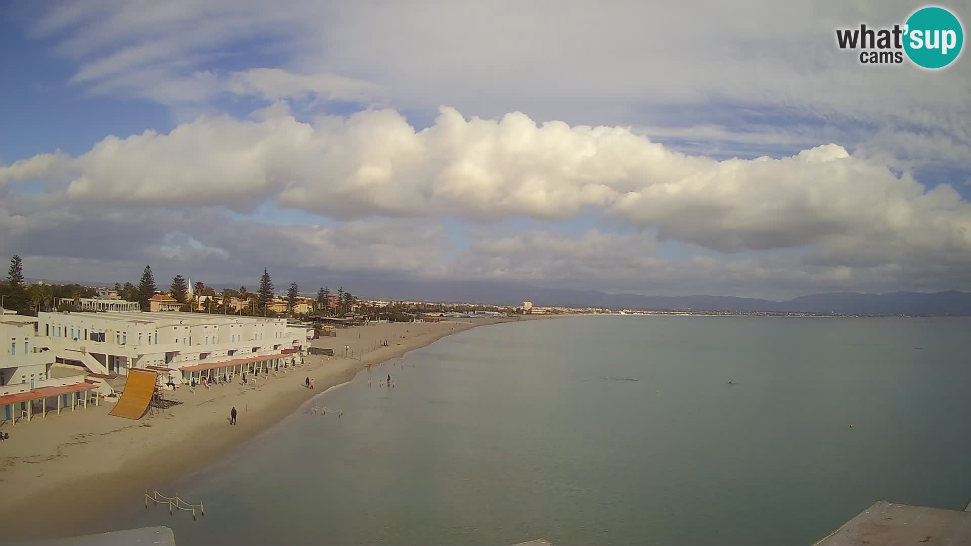 Camera en vivo Golfo de Cagliari – Playa del Poetto – Cerdeña