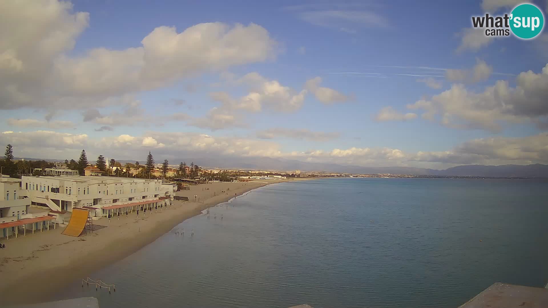 Camera en vivo Golfo de Cagliari – Playa del Poetto – Cerdeña