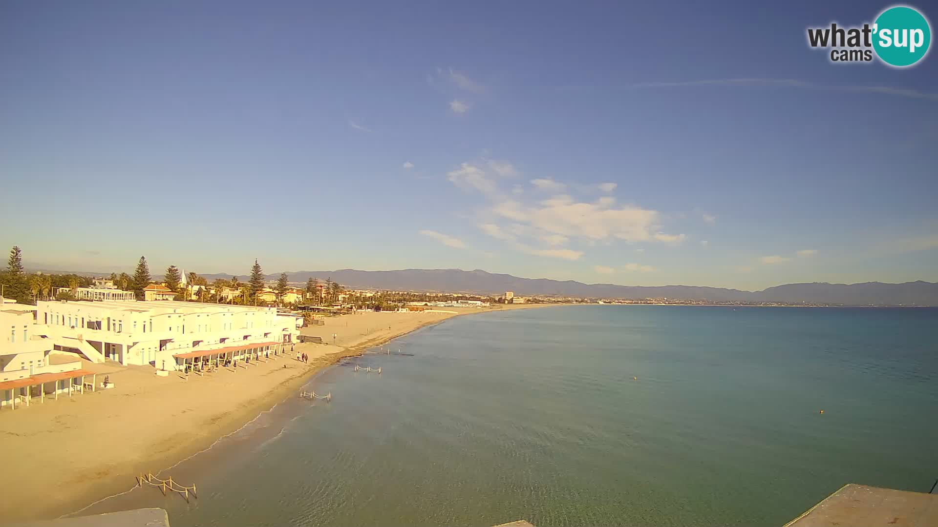 Web kamera uživo Cagliarski zaljev – plaža Poetto – Sardinija