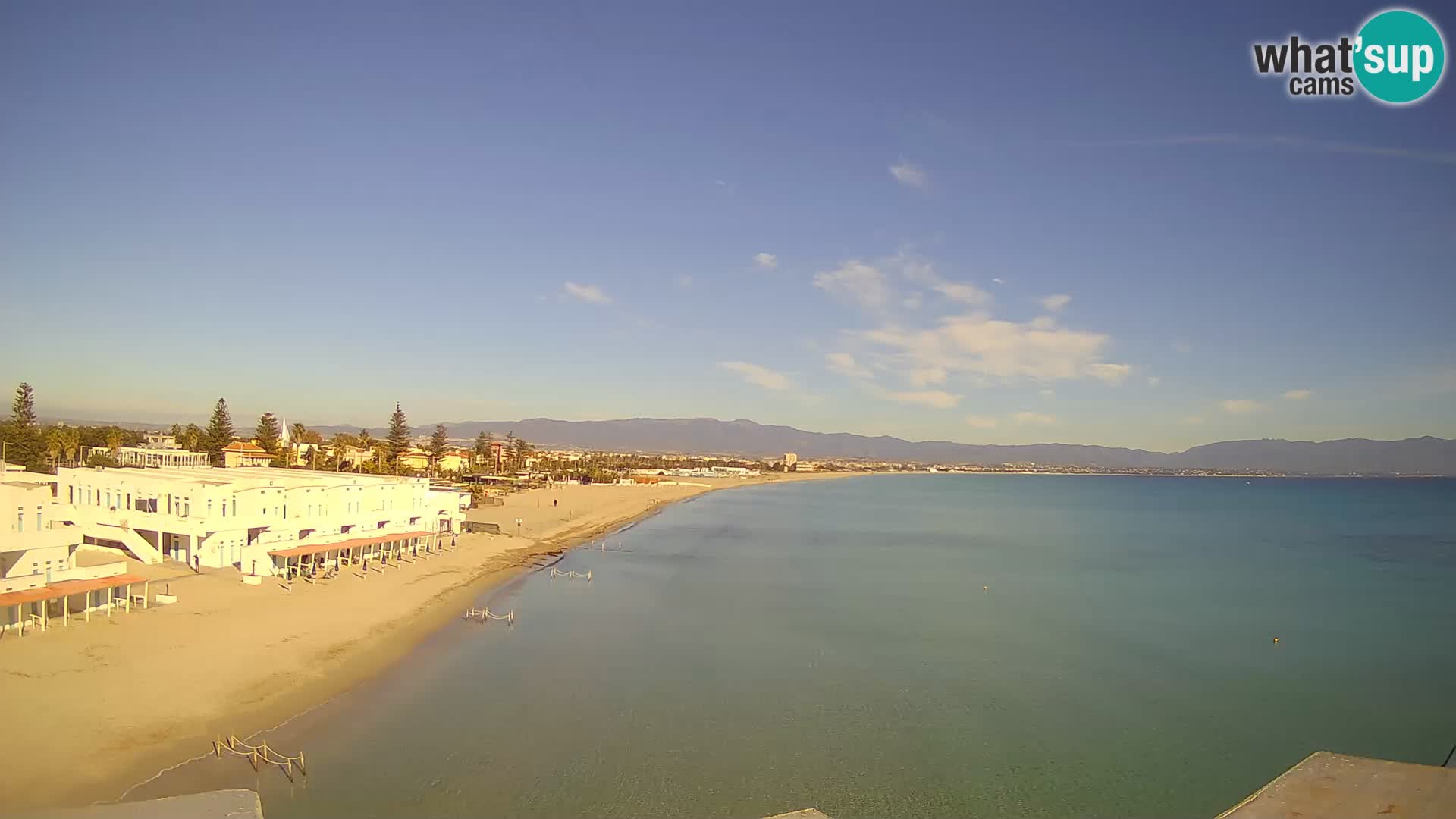 Web kamera uživo Cagliarski zaljev – plaža Poetto – Sardinija