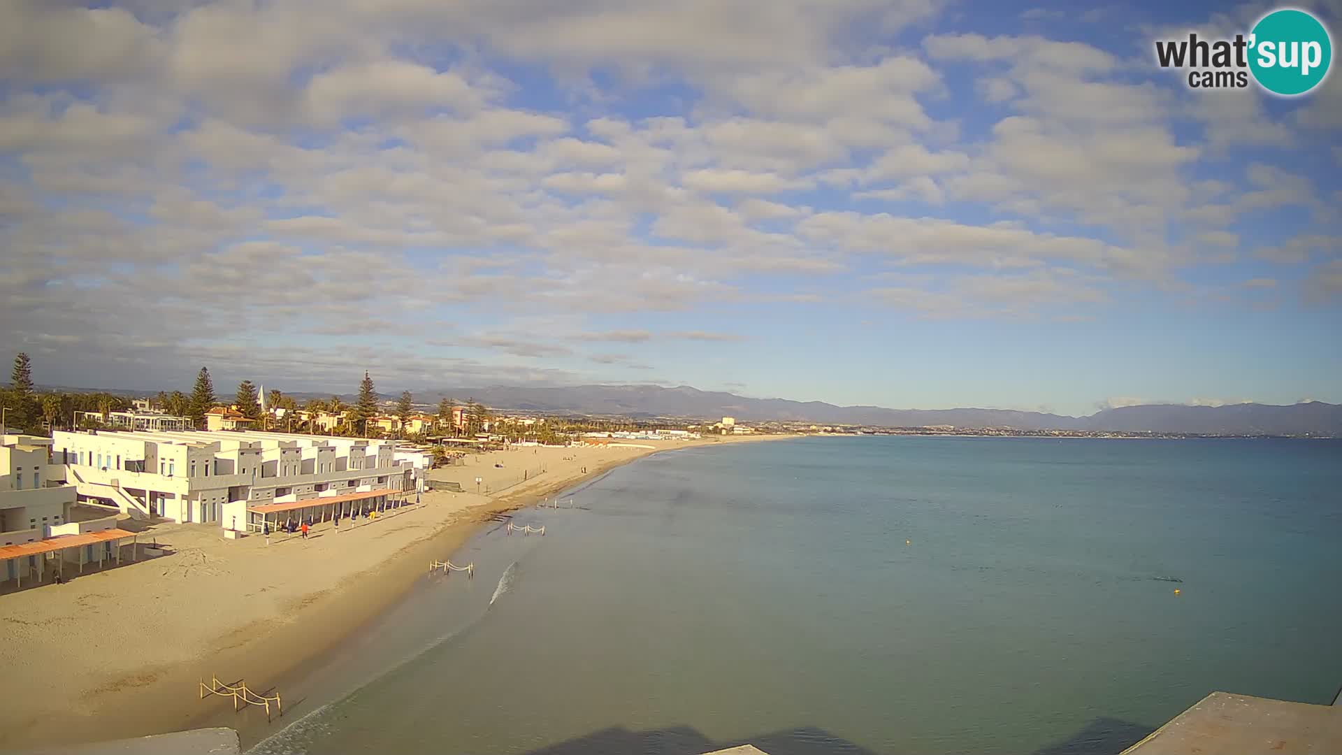 Camera en vivo Golfo de Cagliari – Playa del Poetto – Cerdeña