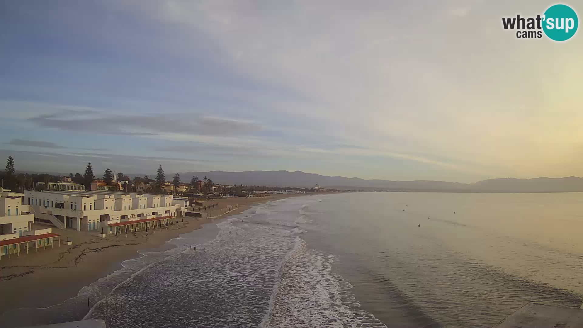 Web kamera uživo Cagliarski zaljev – plaža Poetto – Sardinija