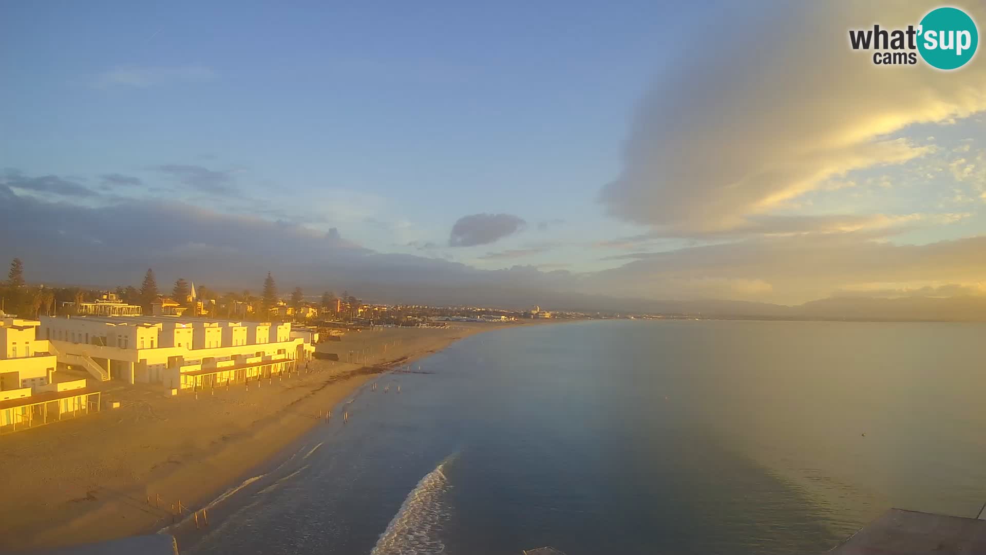 Camera en vivo Golfo de Cagliari – Playa del Poetto – Cerdeña