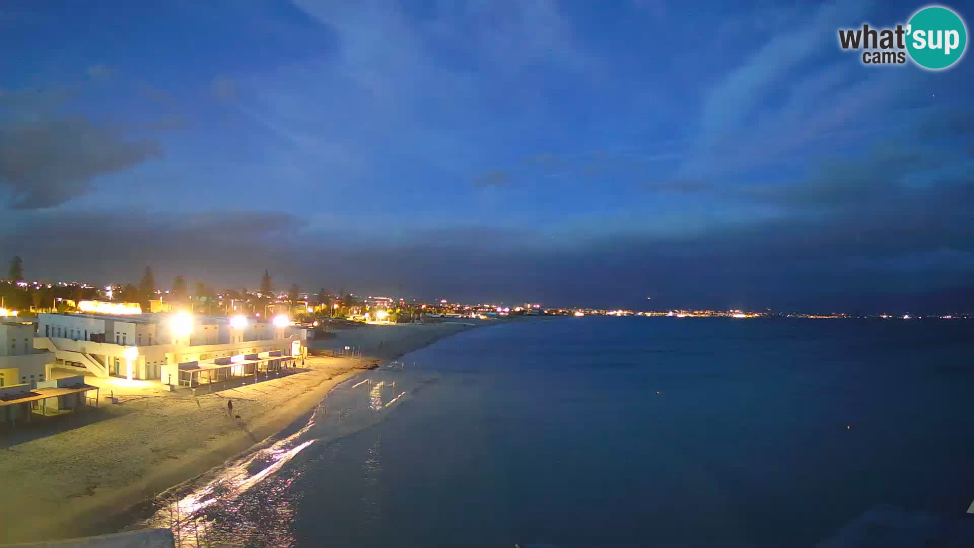 Camera en vivo Golfo de Cagliari – Playa del Poetto – Cerdeña