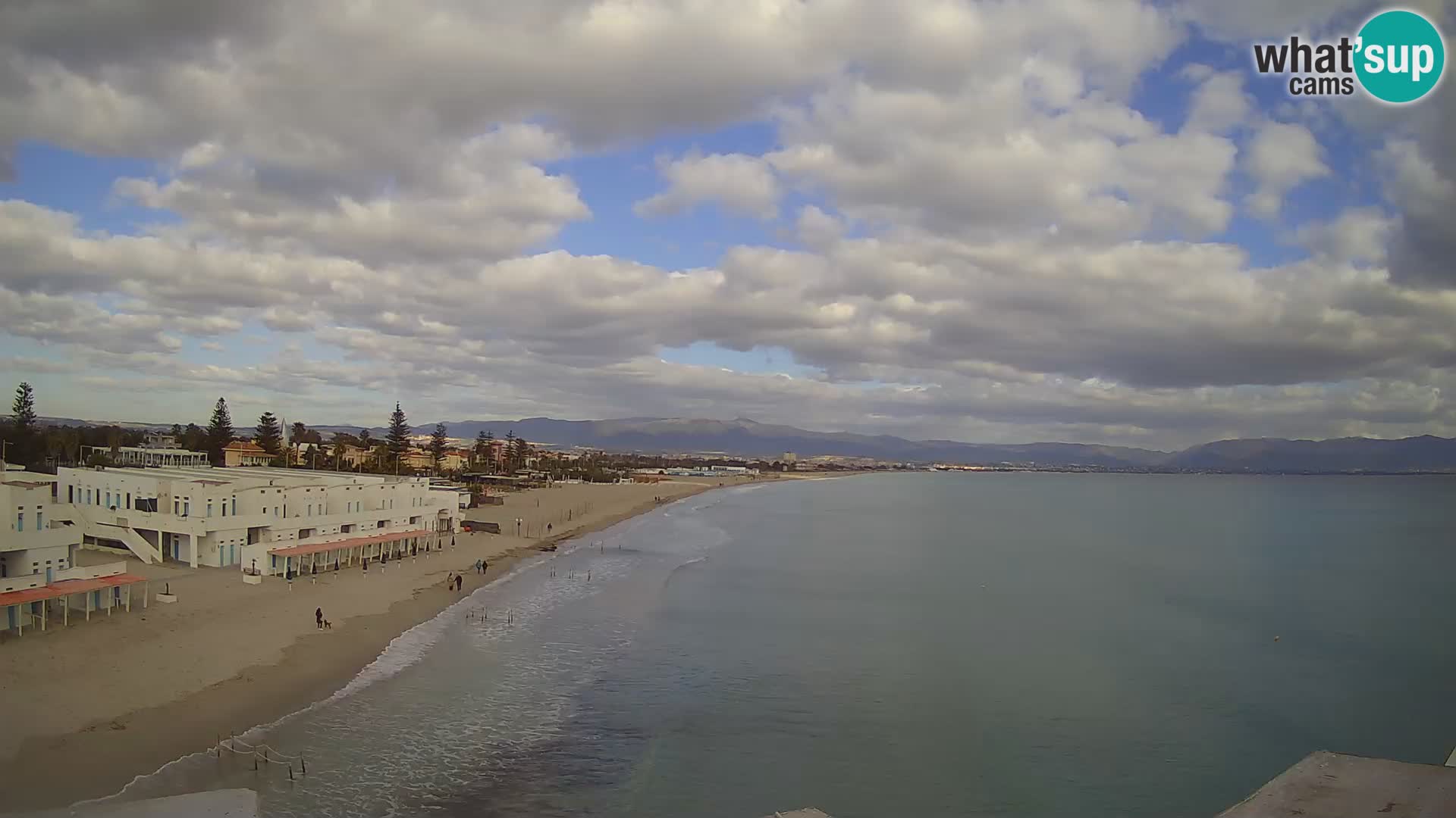 Web kamera uživo Cagliarski zaljev – plaža Poetto – Sardinija