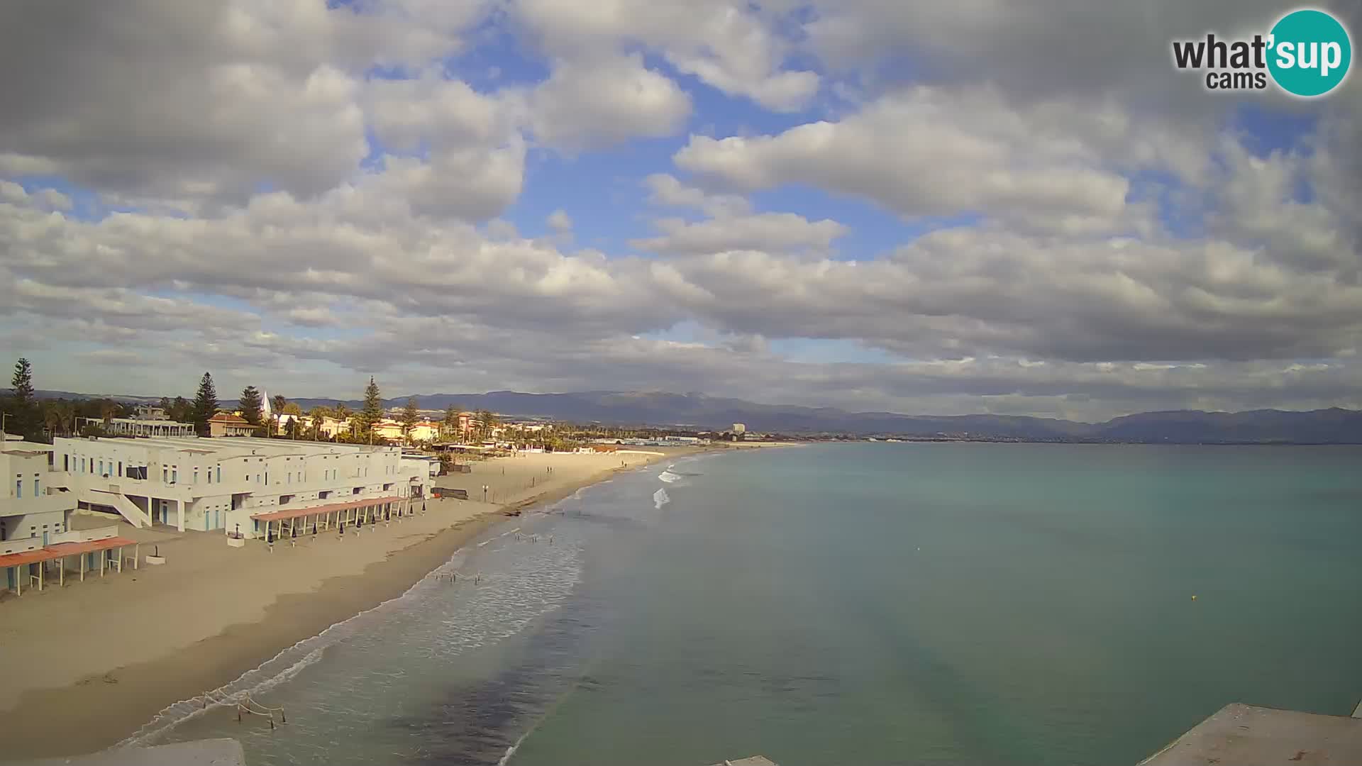 Camera en vivo Golfo de Cagliari – Playa del Poetto – Cerdeña