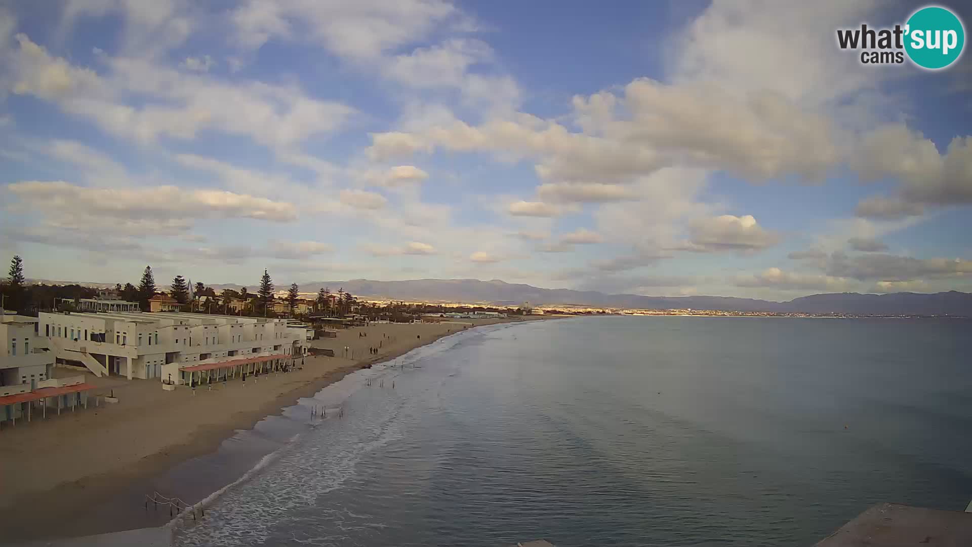 Webcam en direct Golfe de Cagliari – Plage du Poetto – Sardaigne