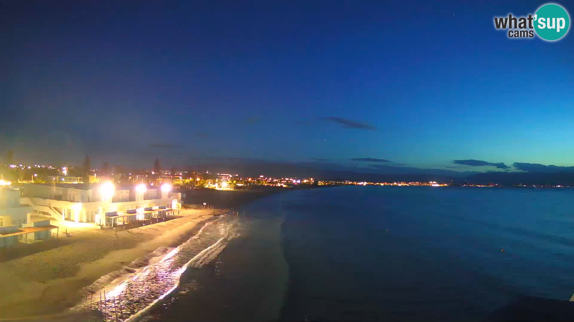 Camera en vivo Golfo de Cagliari – Playa del Poetto – Cerdeña