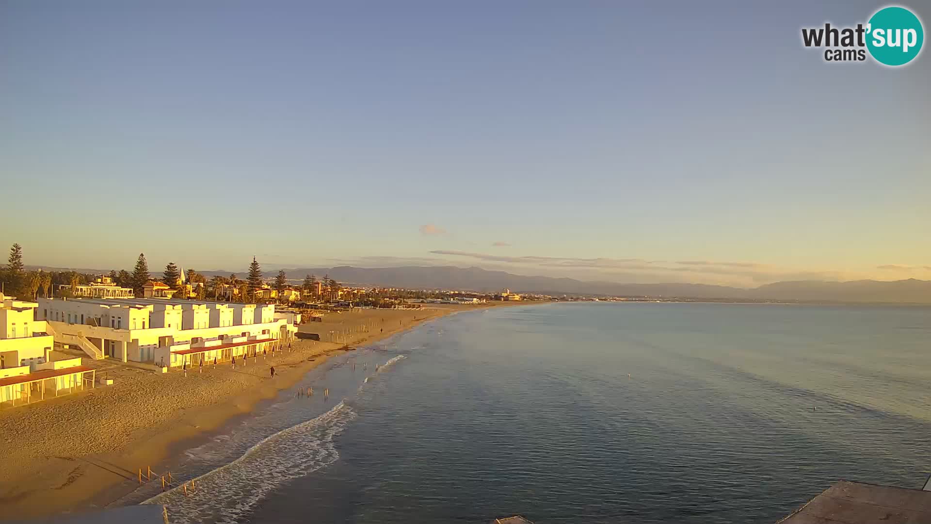 Webcam en direct Golfe de Cagliari – Plage du Poetto – Sardaigne