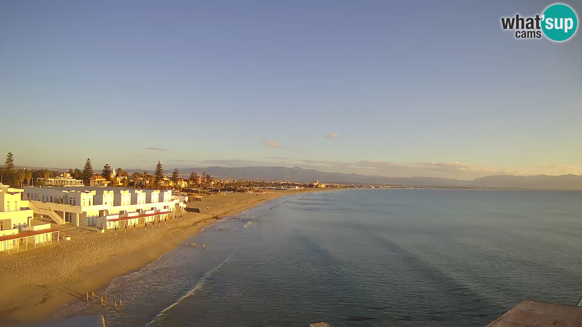 Webcam en direct Golfe de Cagliari – Plage du Poetto – Sardaigne