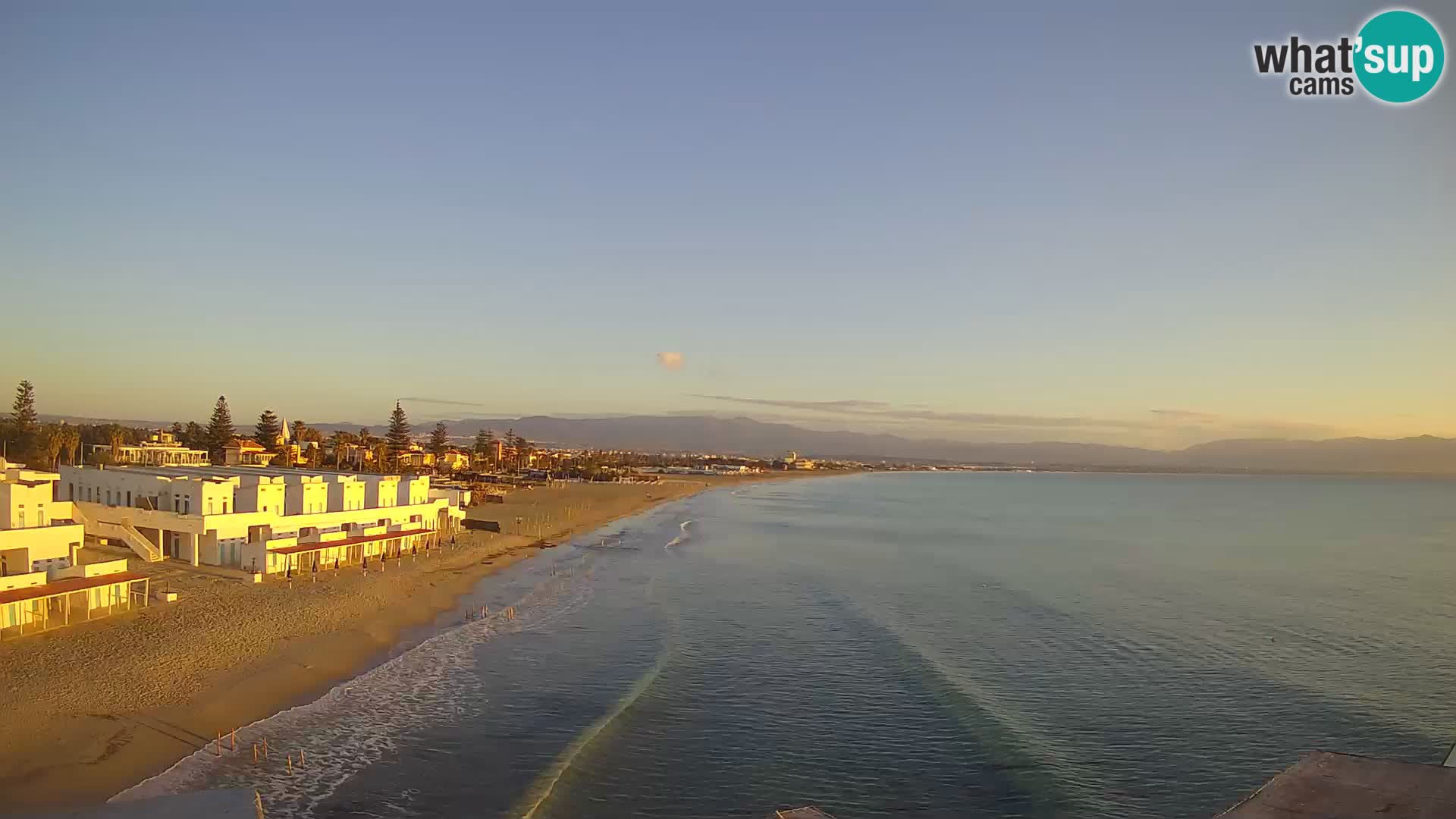 Camera en vivo Golfo de Cagliari – Playa del Poetto – Cerdeña