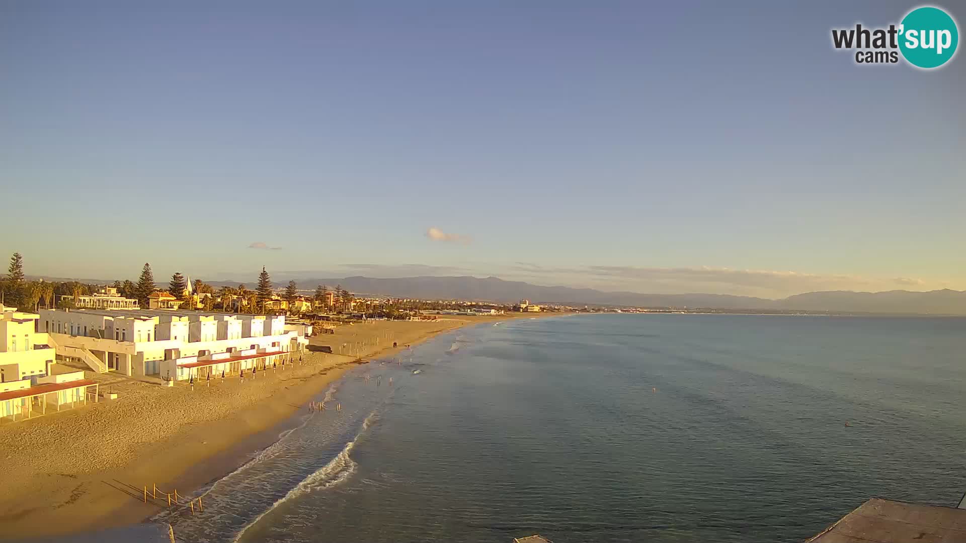 Webcam en direct Golfe de Cagliari – Plage du Poetto – Sardaigne