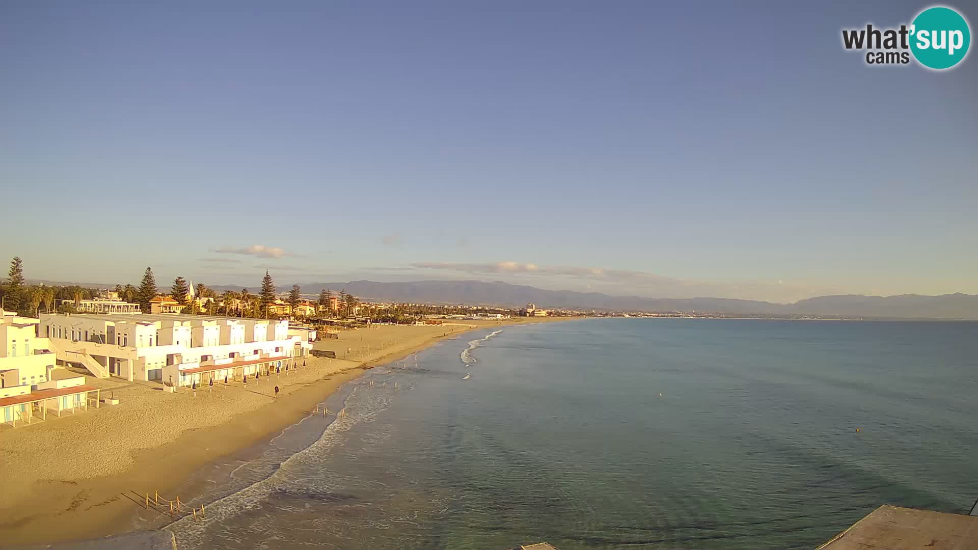 Webcam en direct Golfe de Cagliari – Plage du Poetto – Sardaigne