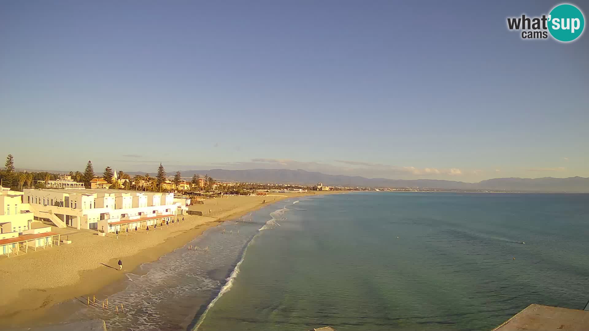 Webcam en direct Golfe de Cagliari – Plage du Poetto – Sardaigne