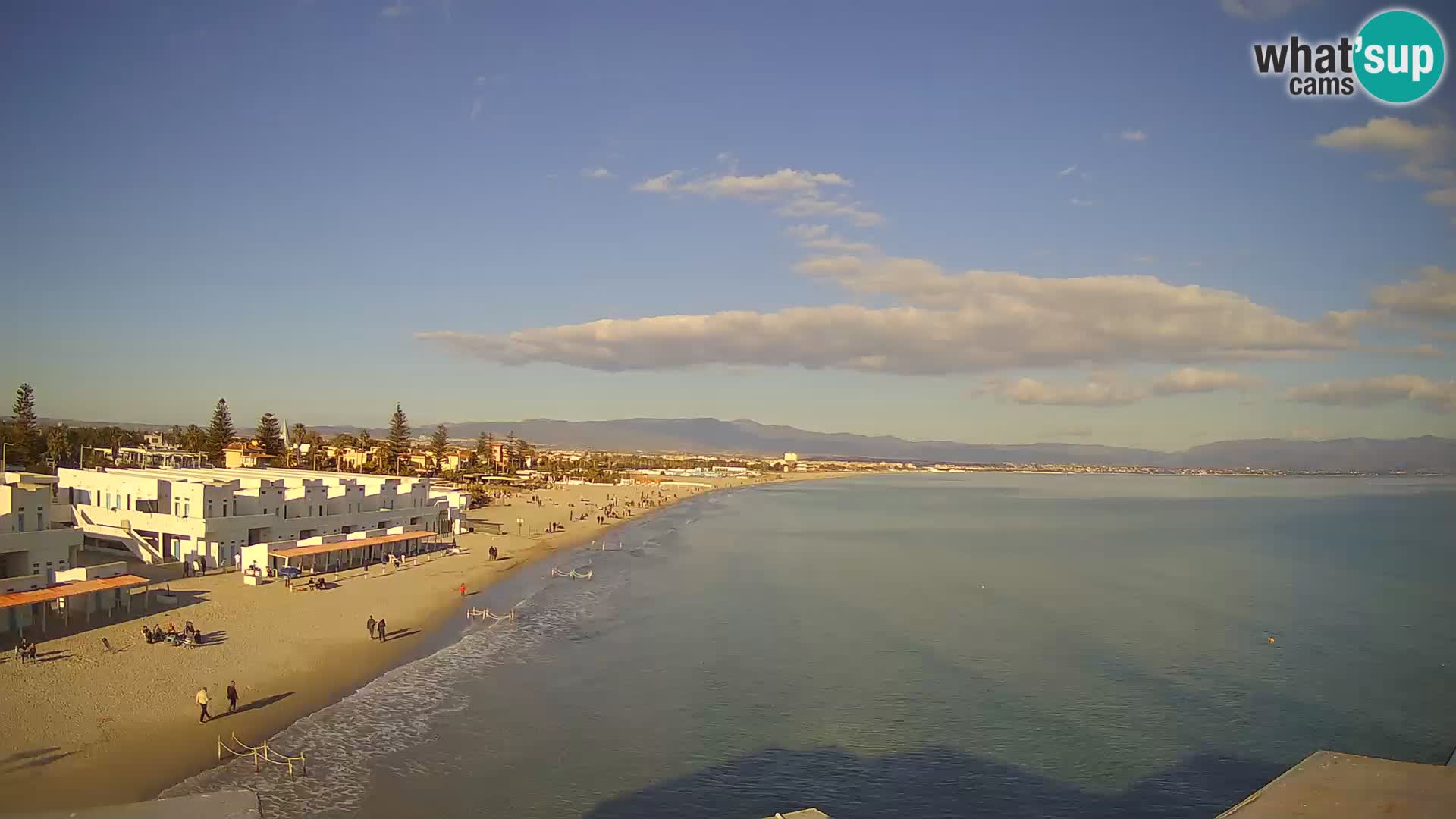 Webcam en direct Golfe de Cagliari – Plage du Poetto – Sardaigne