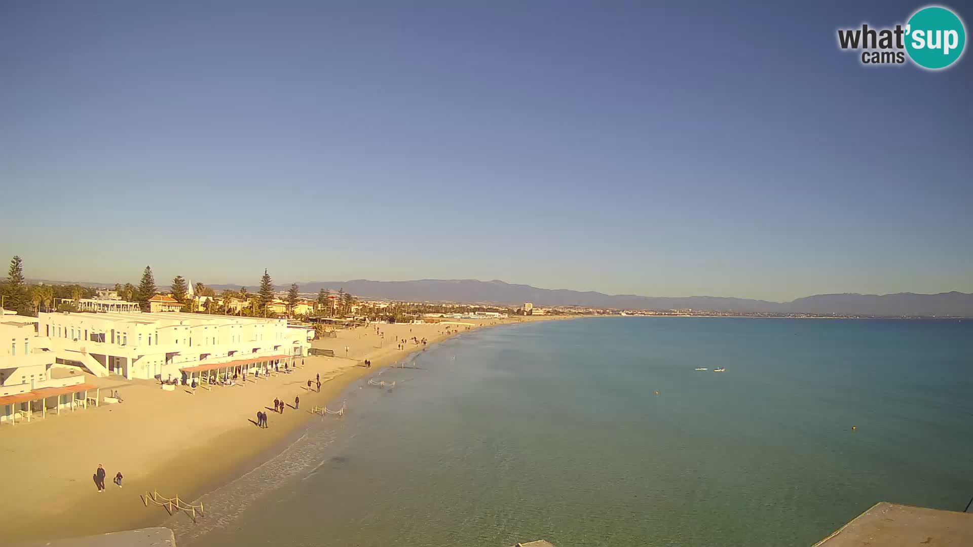 Webcam en direct Golfe de Cagliari – Plage du Poetto – Sardaigne